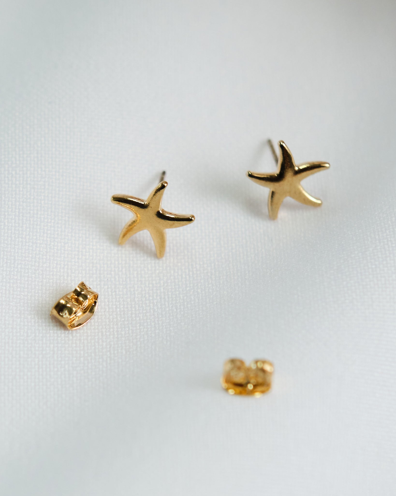 16K Plated Starfish Post Earrings