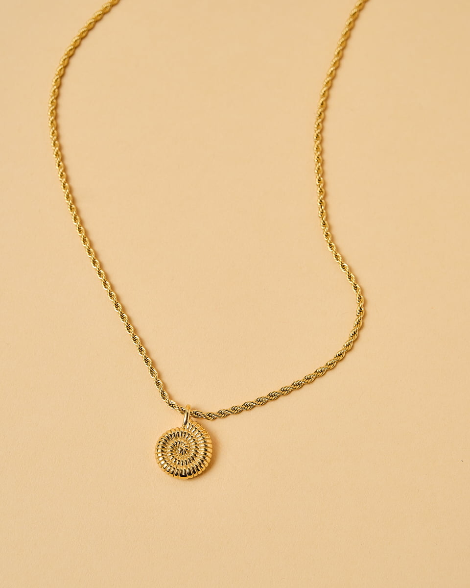 18K Plated Rope and Shell Necklace