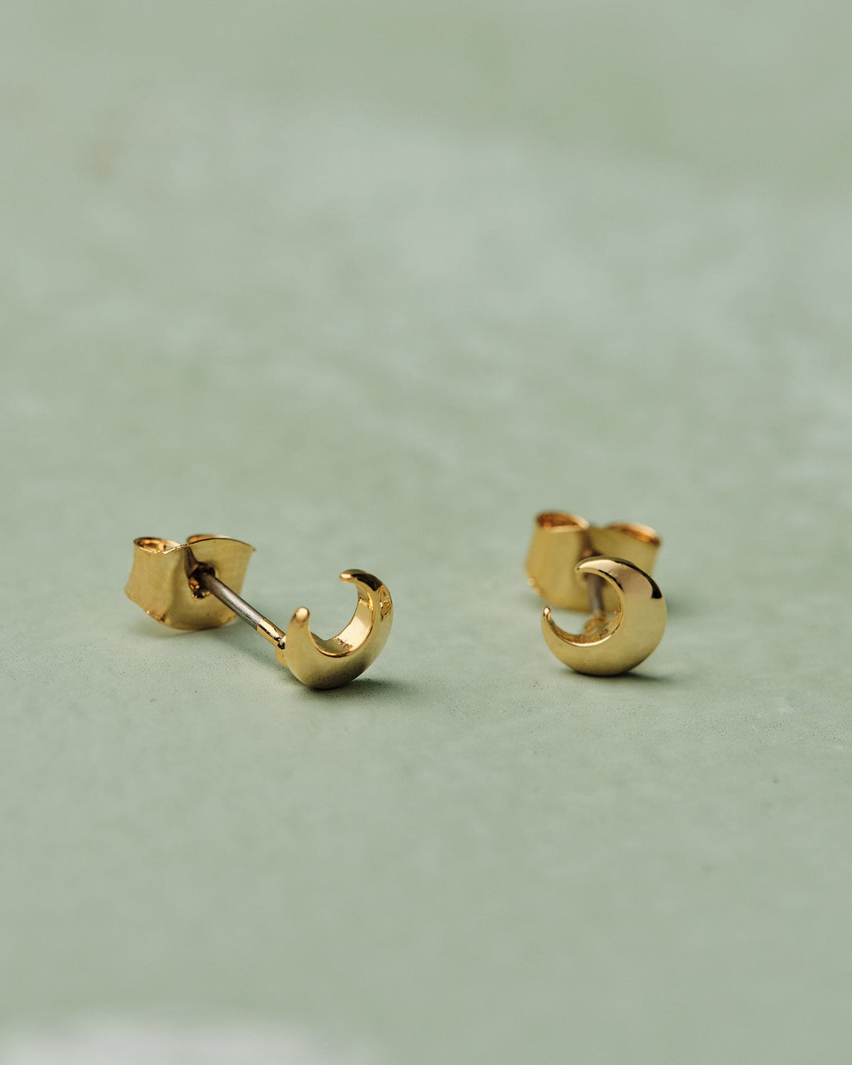 18K Plated Bold Luna Posts