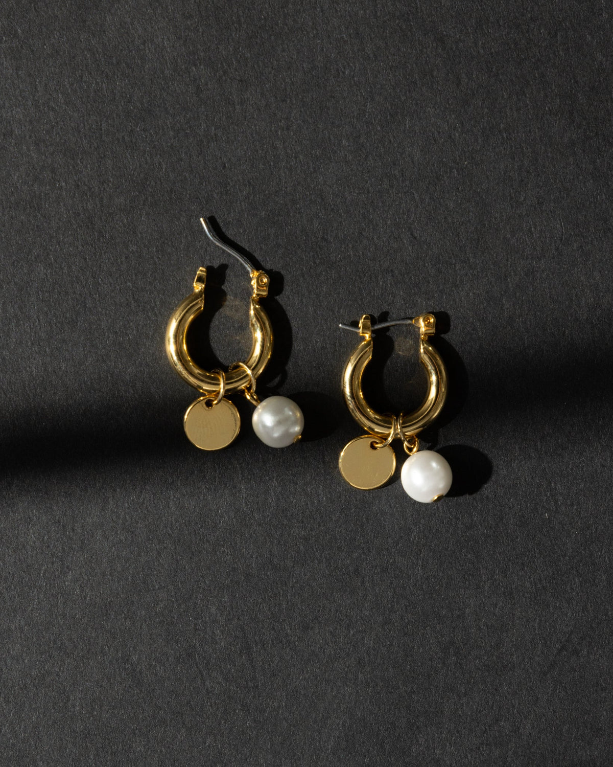 18K Plated Charms Hoop