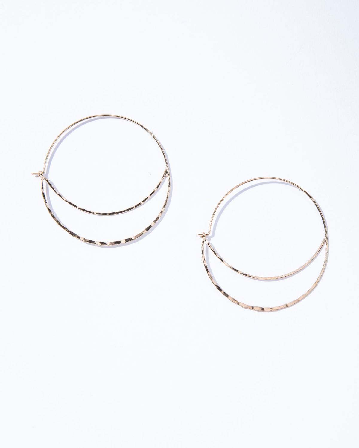 16K Plated Fine Line Hoops