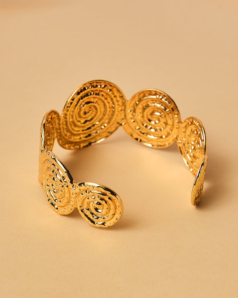 16k Plated Swirls Cuff
