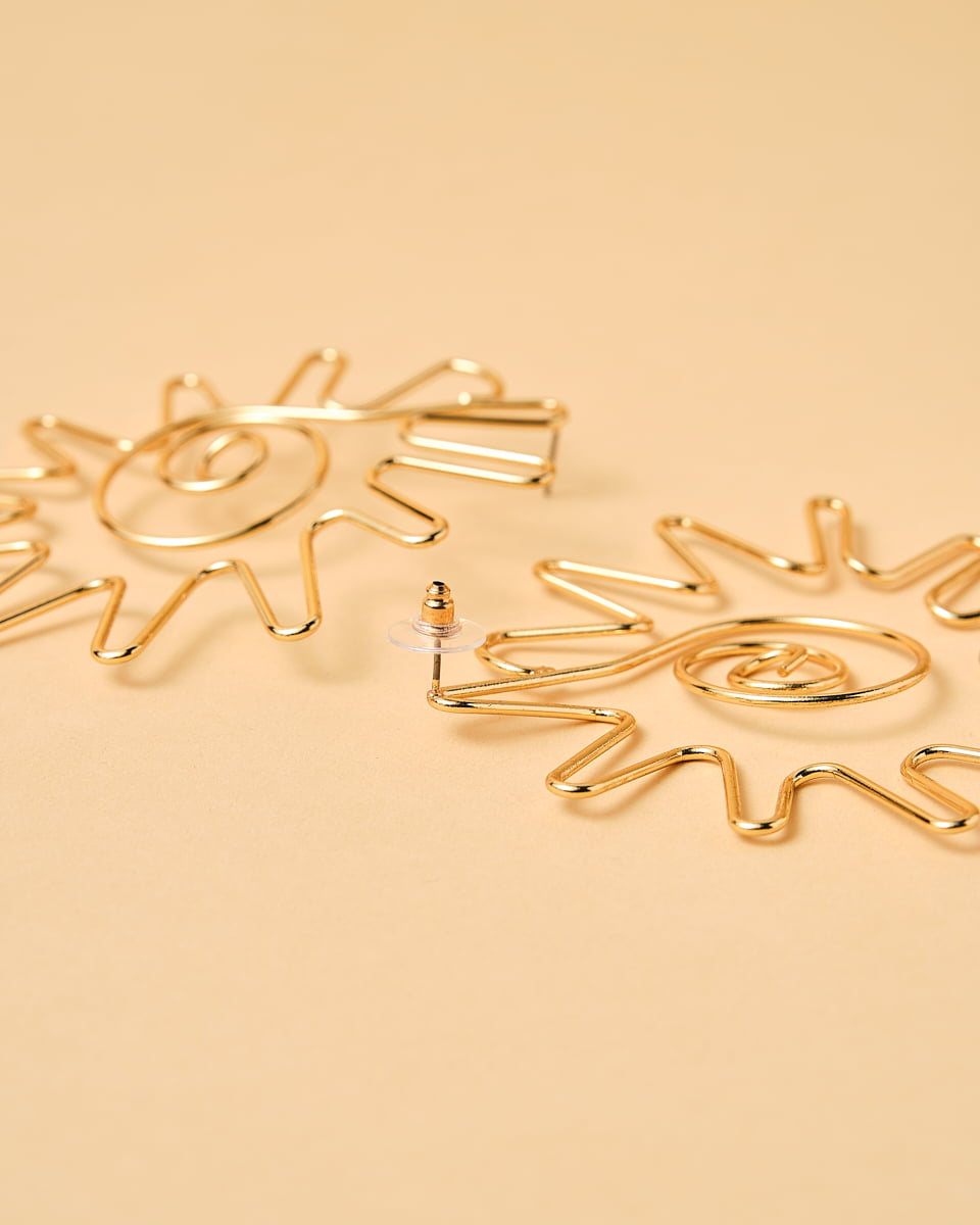 16K Plated Keith Earrings
