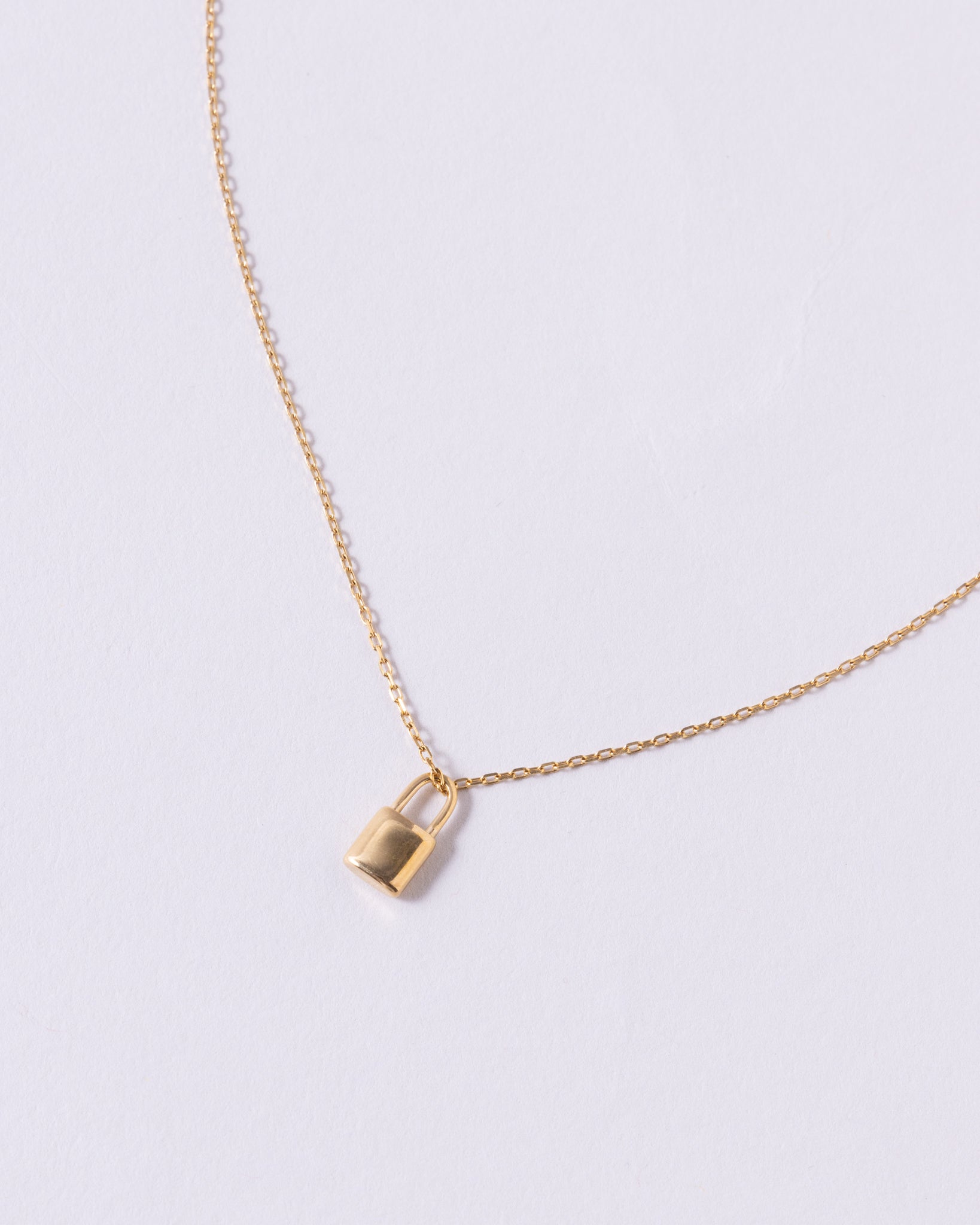18K Plated Lock Necklace