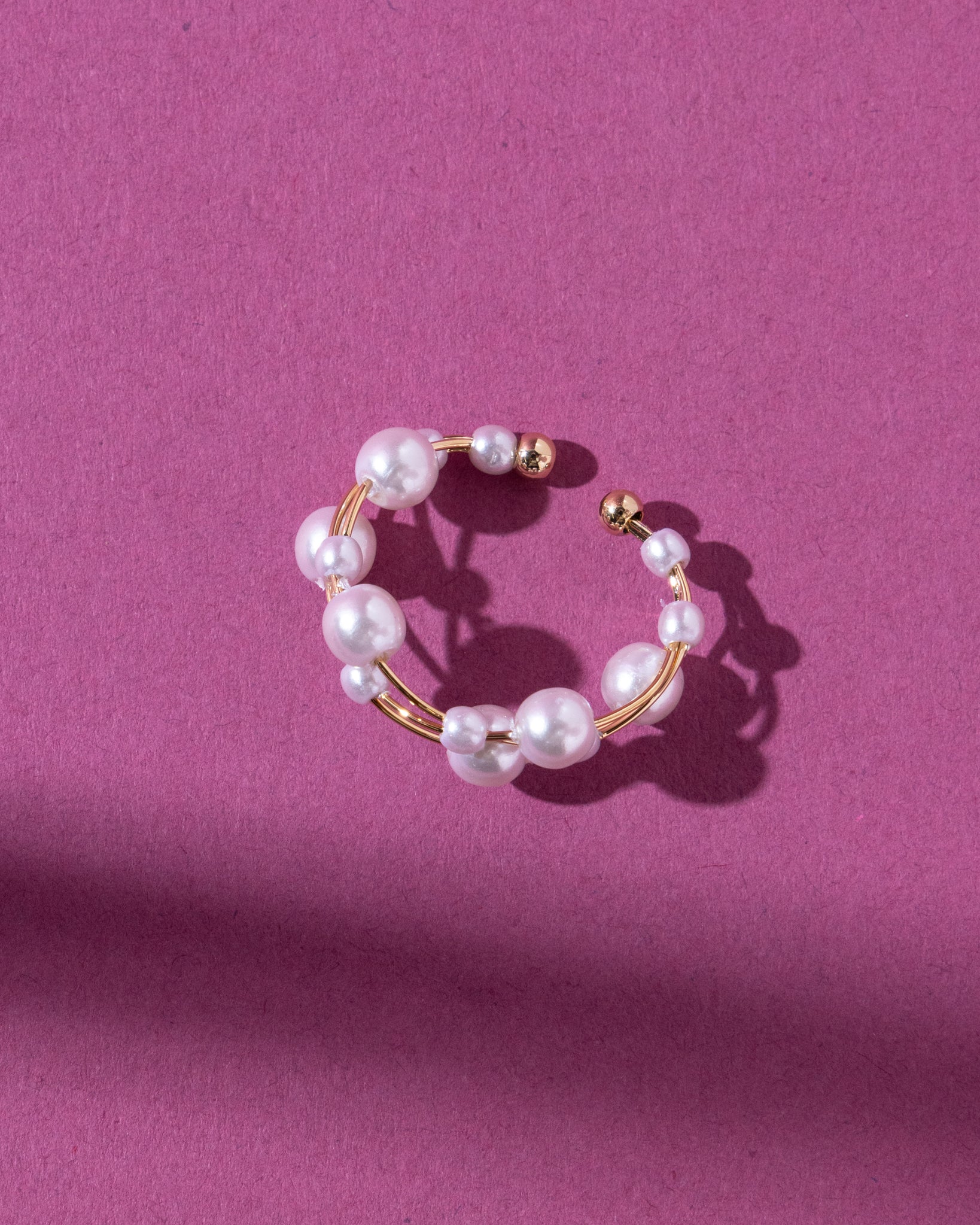 16K Plated Perlas Ring