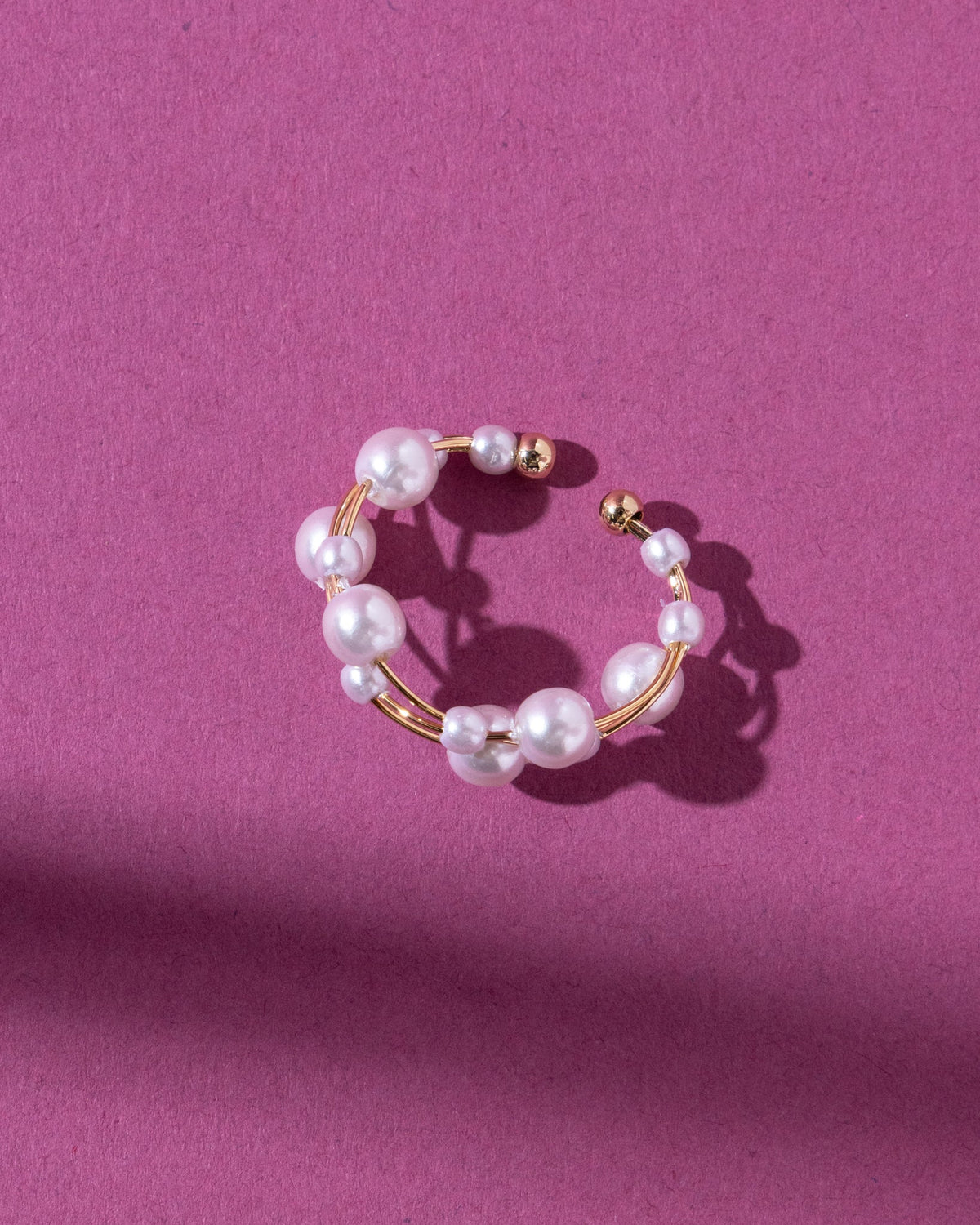 16K Plated Perlas Ring