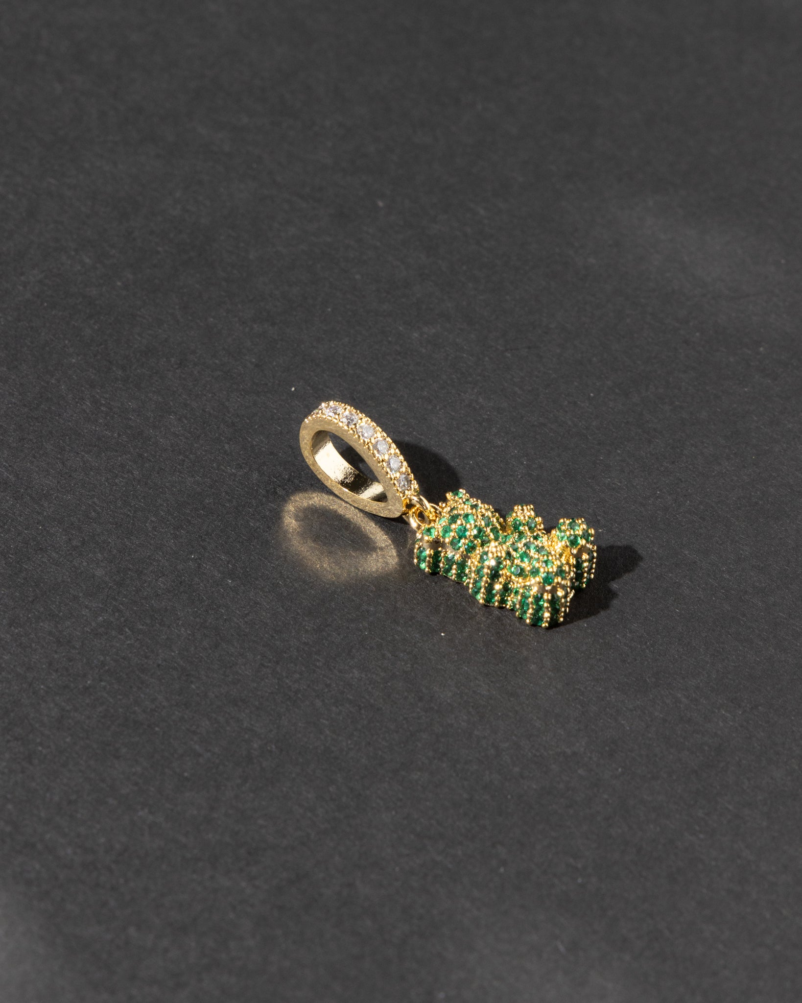 16K Plated Bling Bear Charm