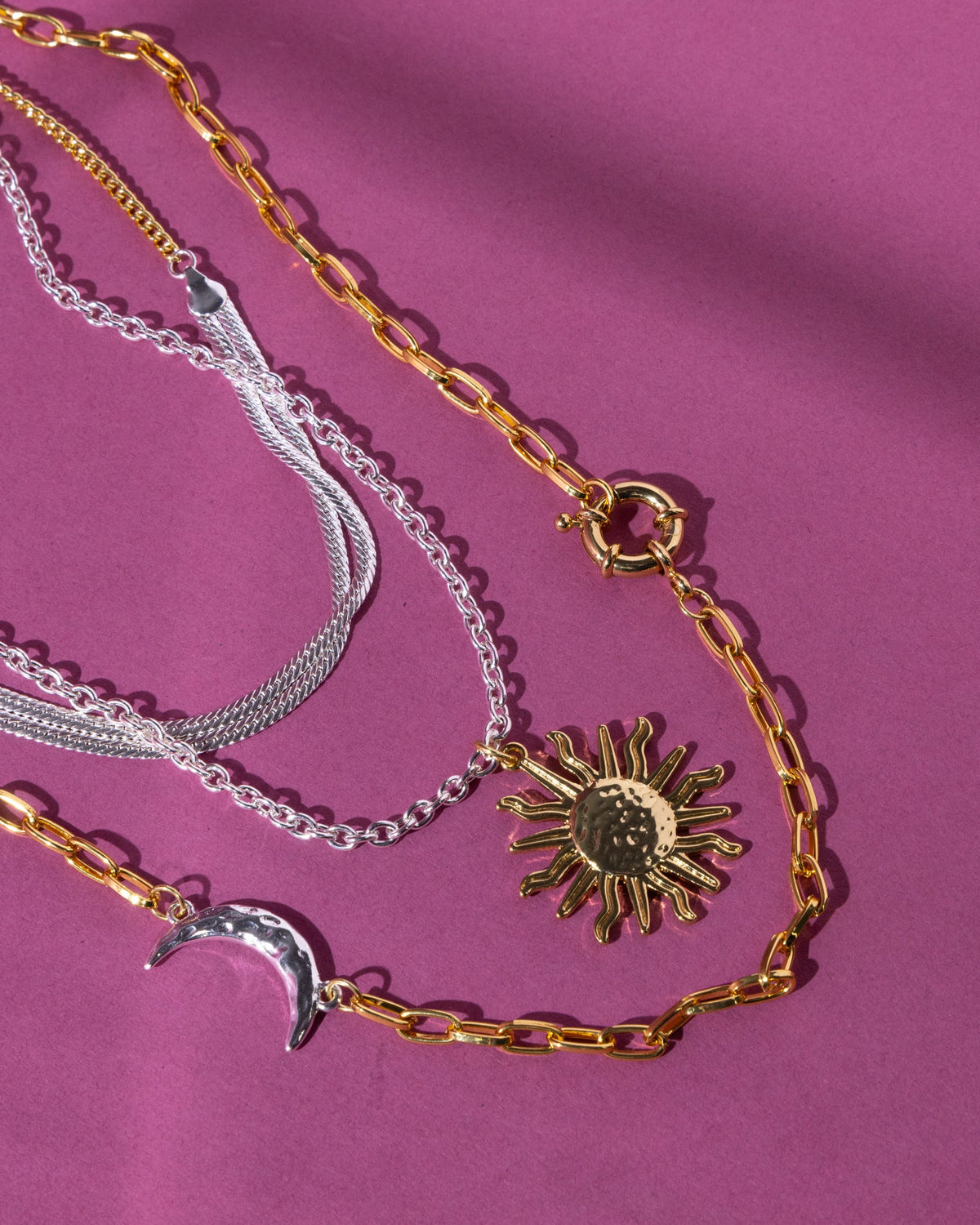 16K Plated Phases Necklace