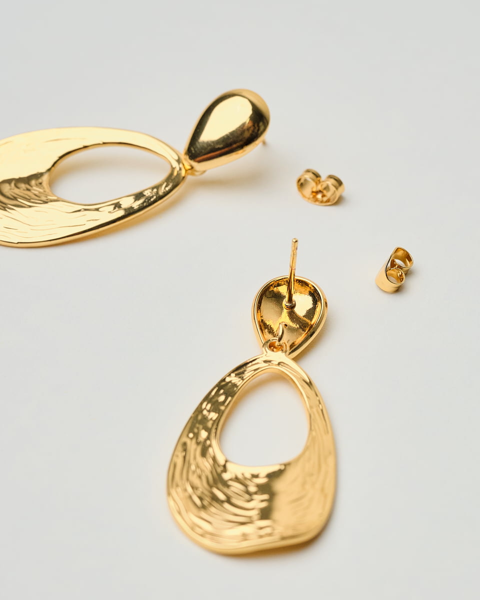 18K Plated Fier Earrings