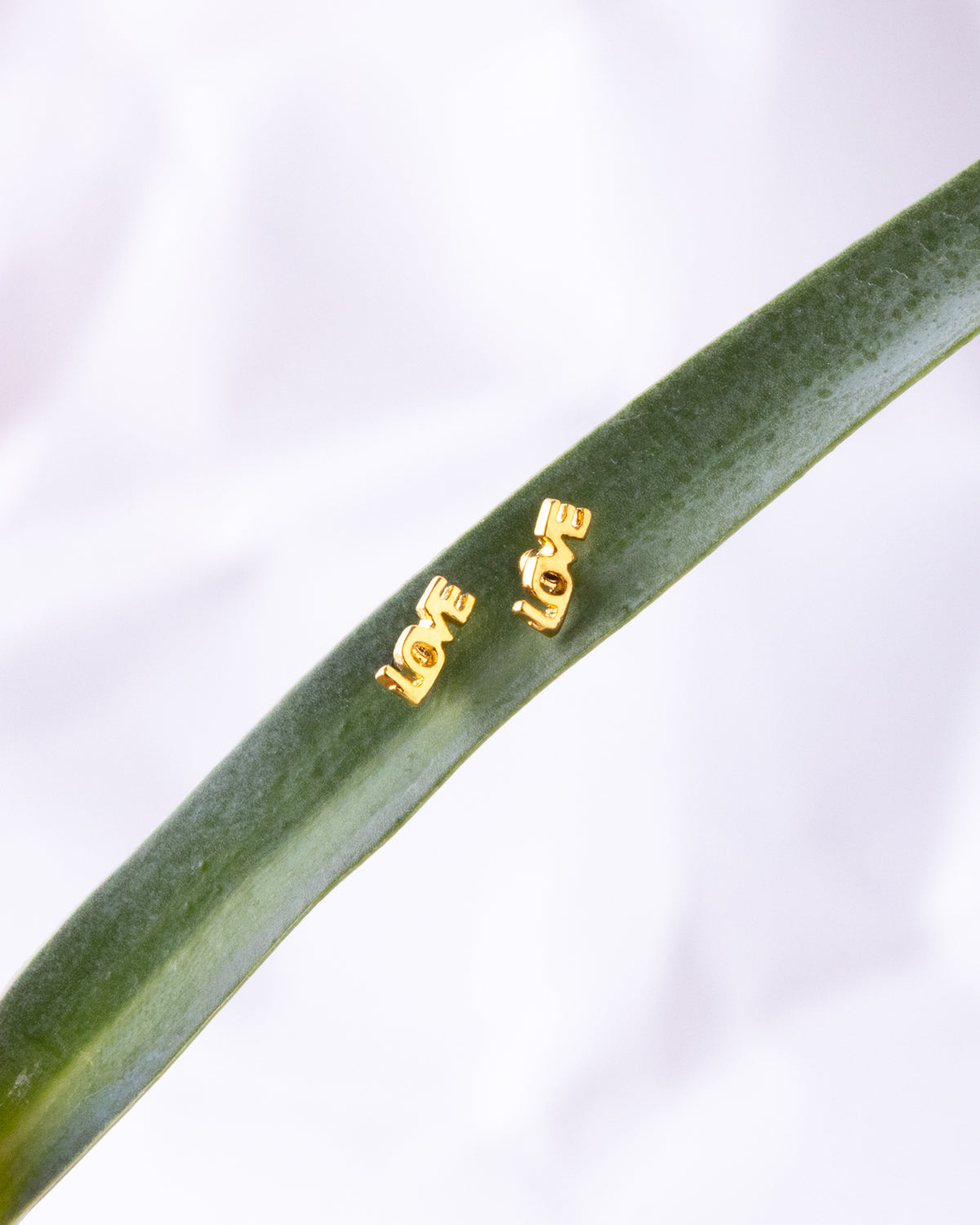 18K Plated Love Post Earrings