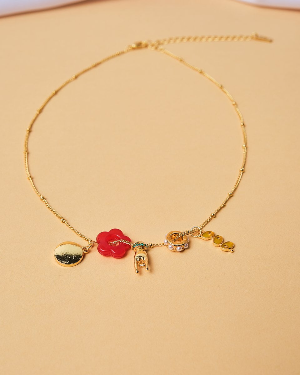 16K Plated Trinkets Necklace