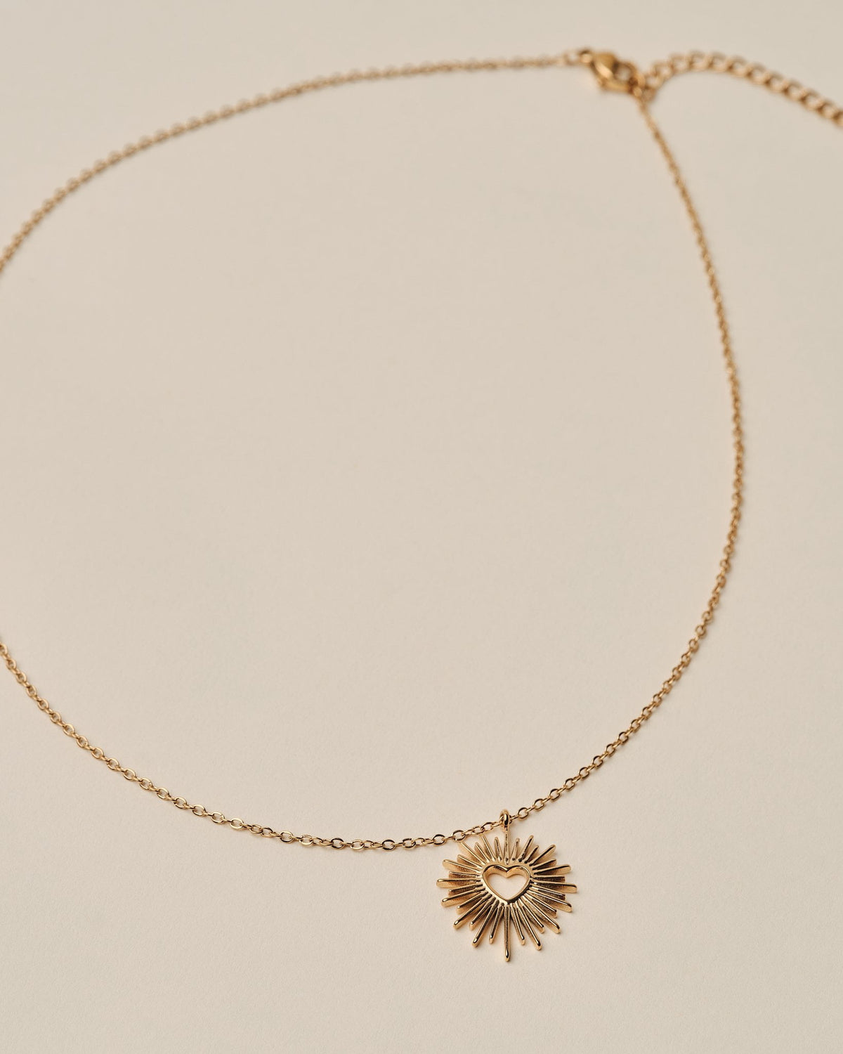 18K Plated Heart Burst Necklace