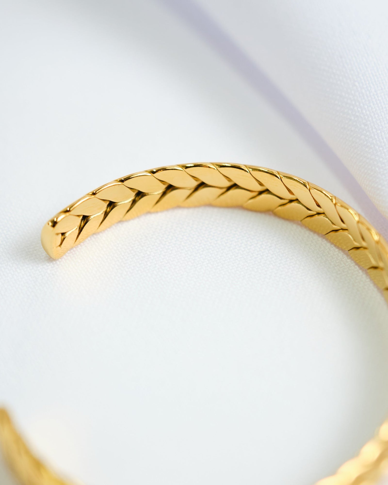 18K Plated Braid Cuff