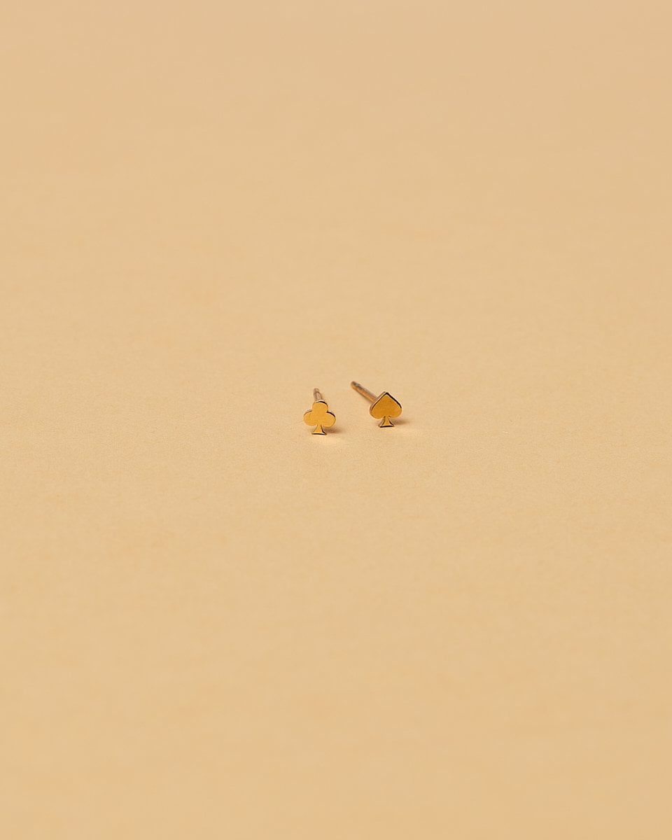 18K Plated Ace Earrings