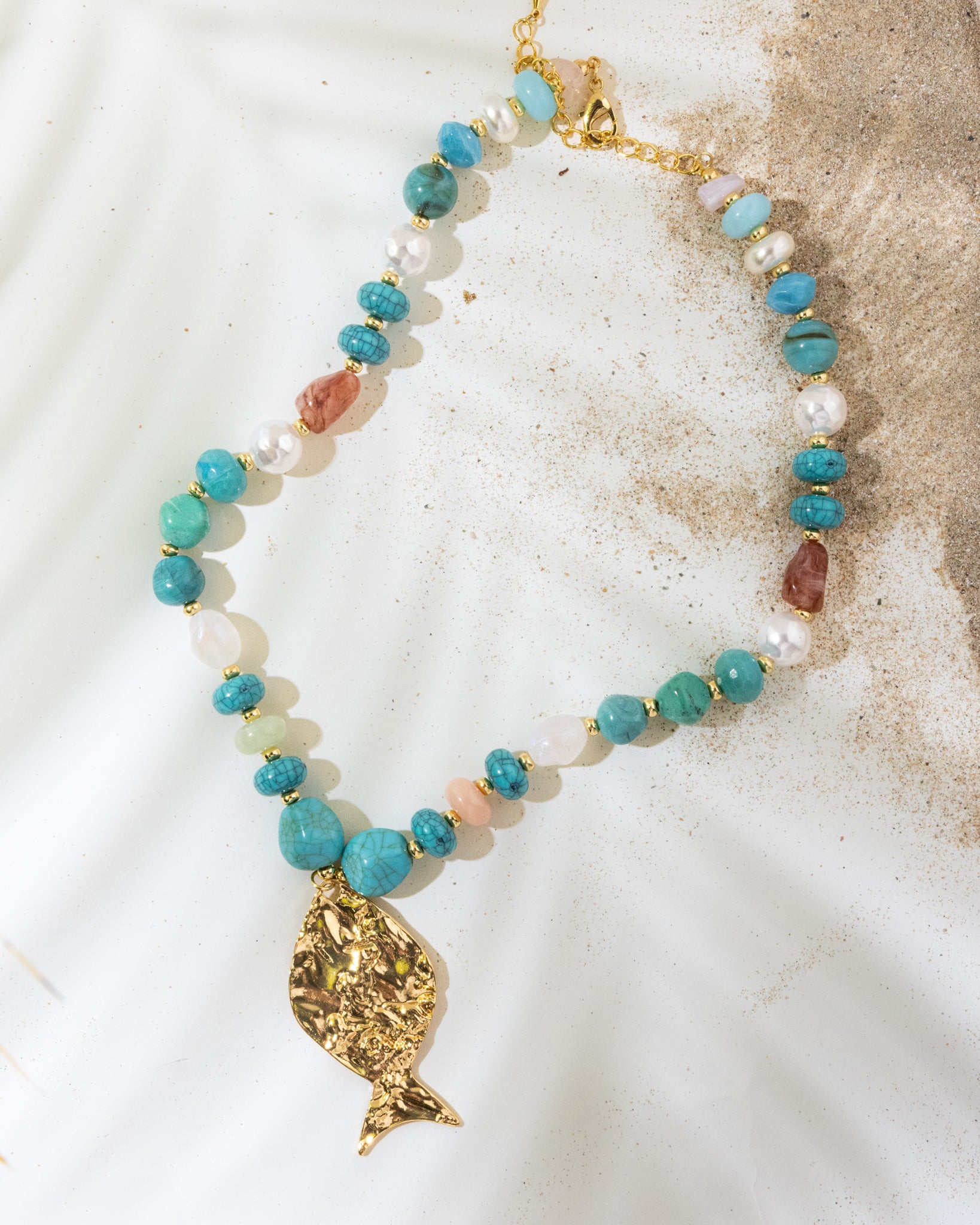 16K Plated Fishy Necklace