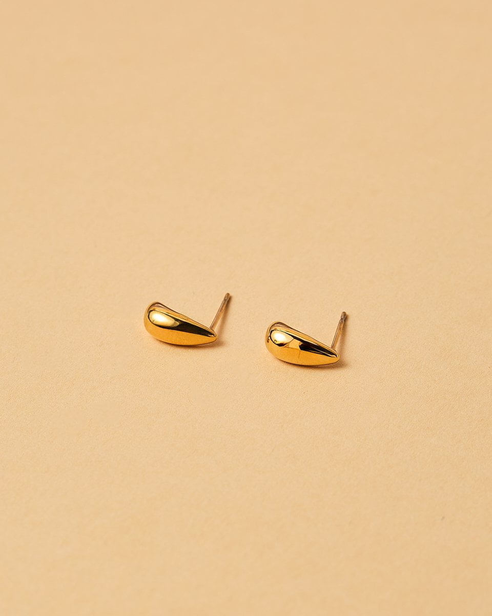 18K Plated Drip Post Earrings