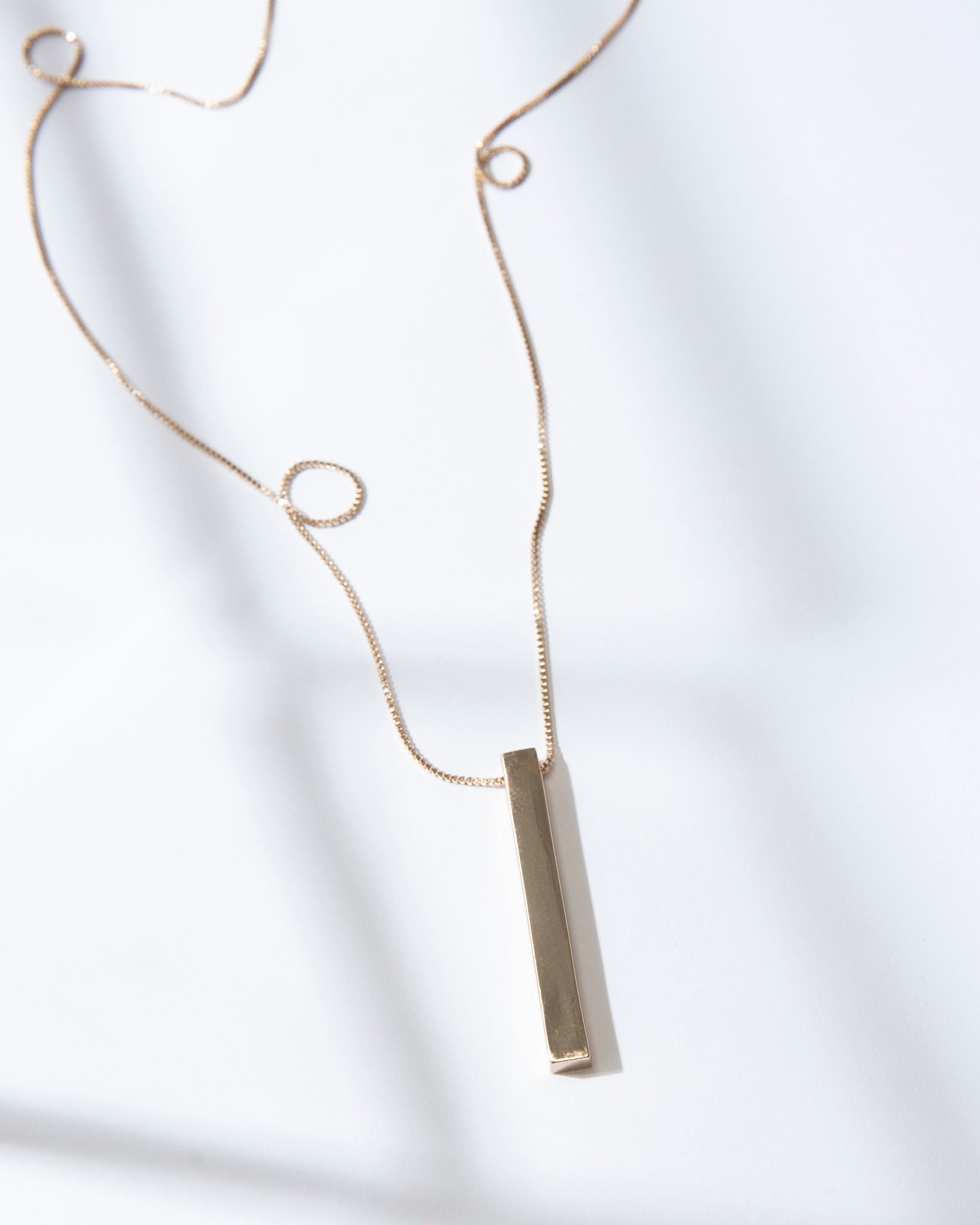 16K Plated Stick Necklace