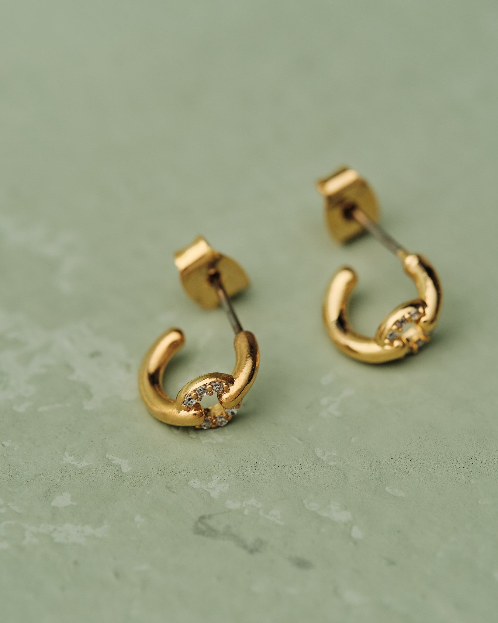 18K Plated Prats Post Earrings