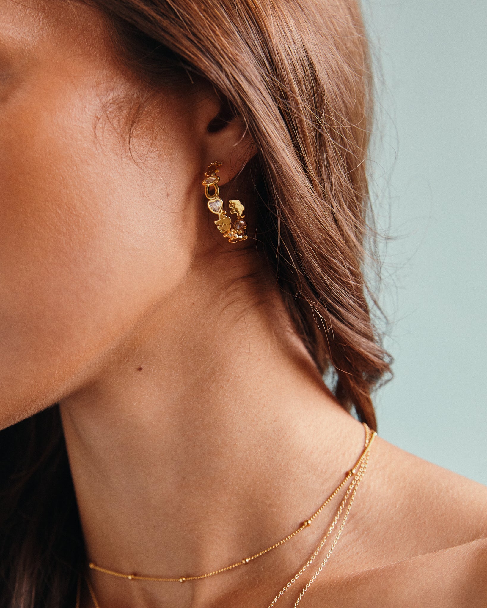 16K Plated Spiritual Hoops