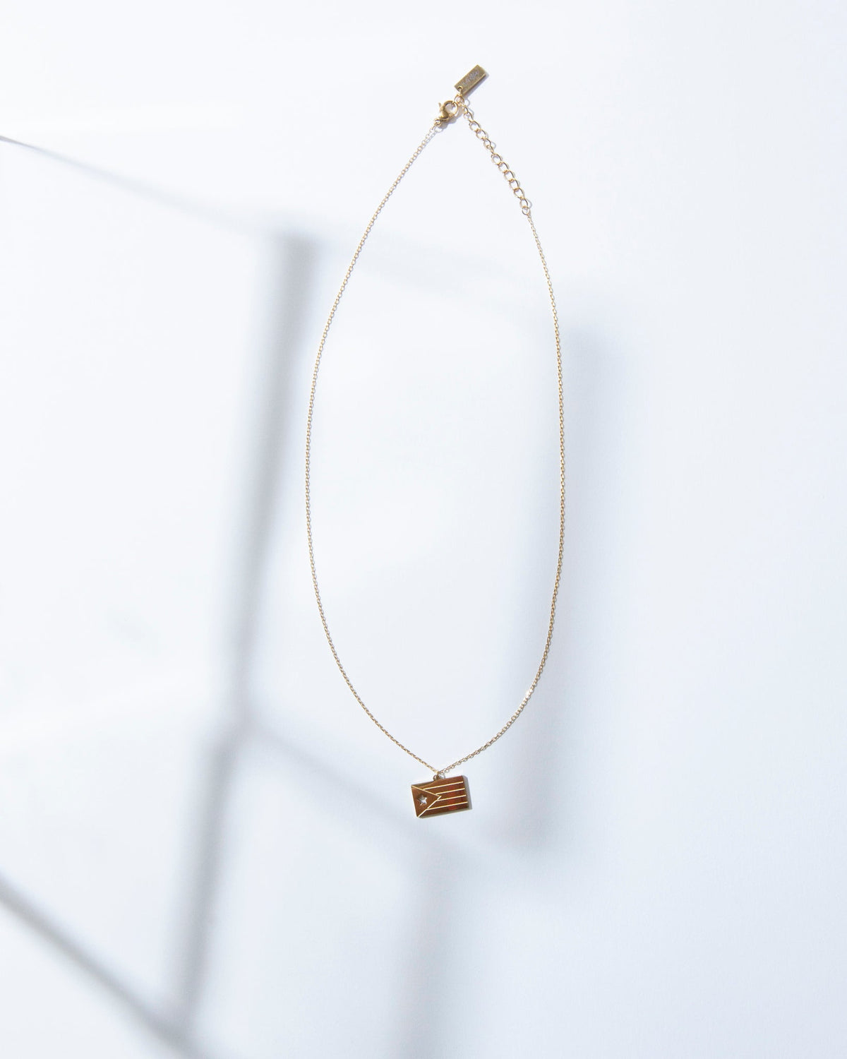 16K Plated PR Flag Necklace