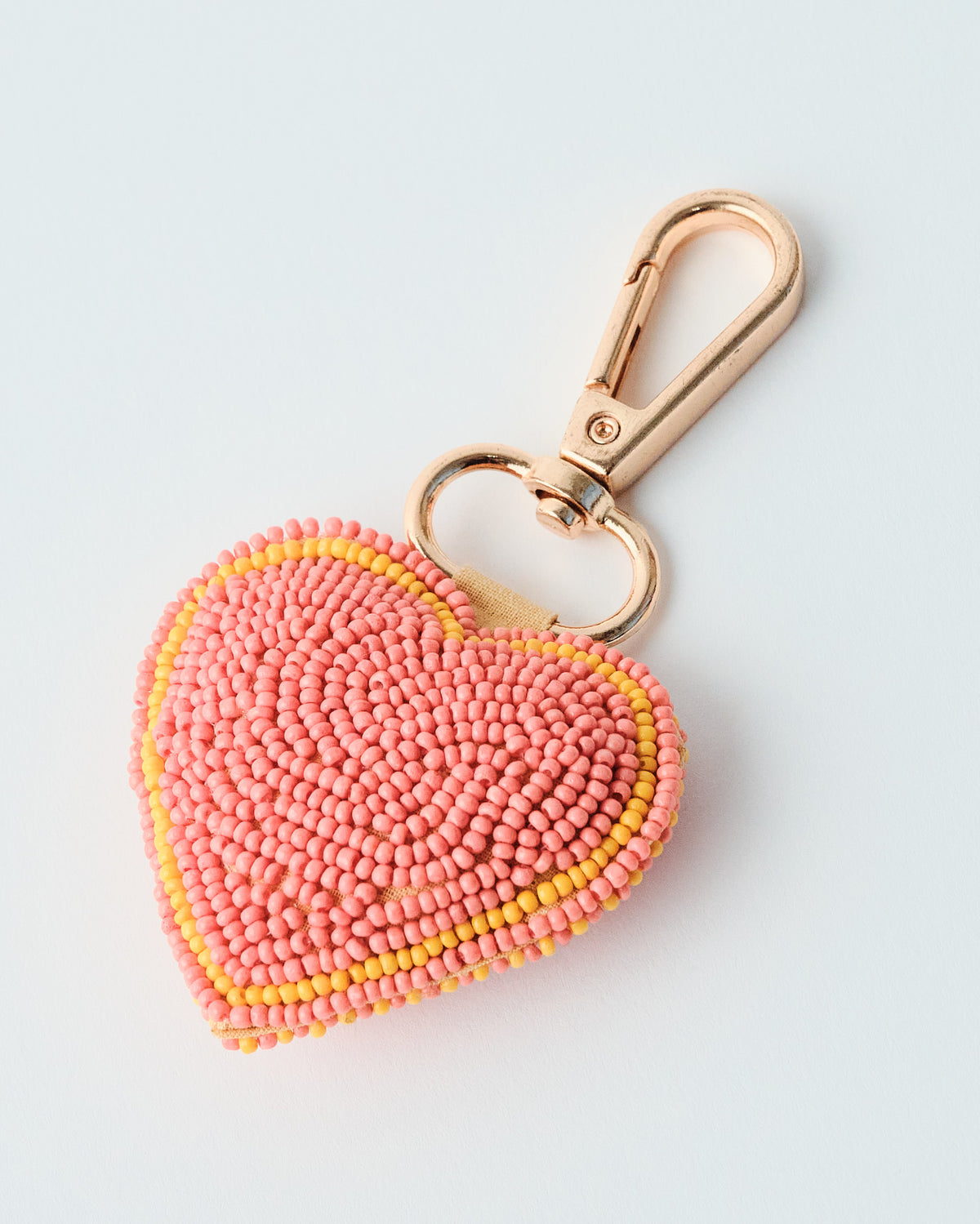 Beaded Heart Purse Dangle