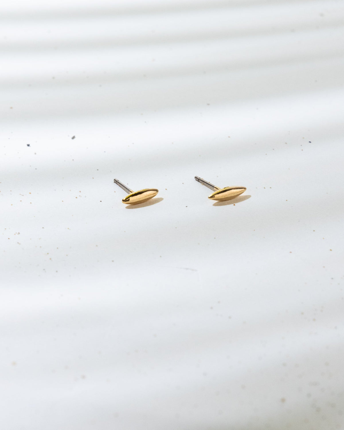 16K Plated Grain Stud Earrings