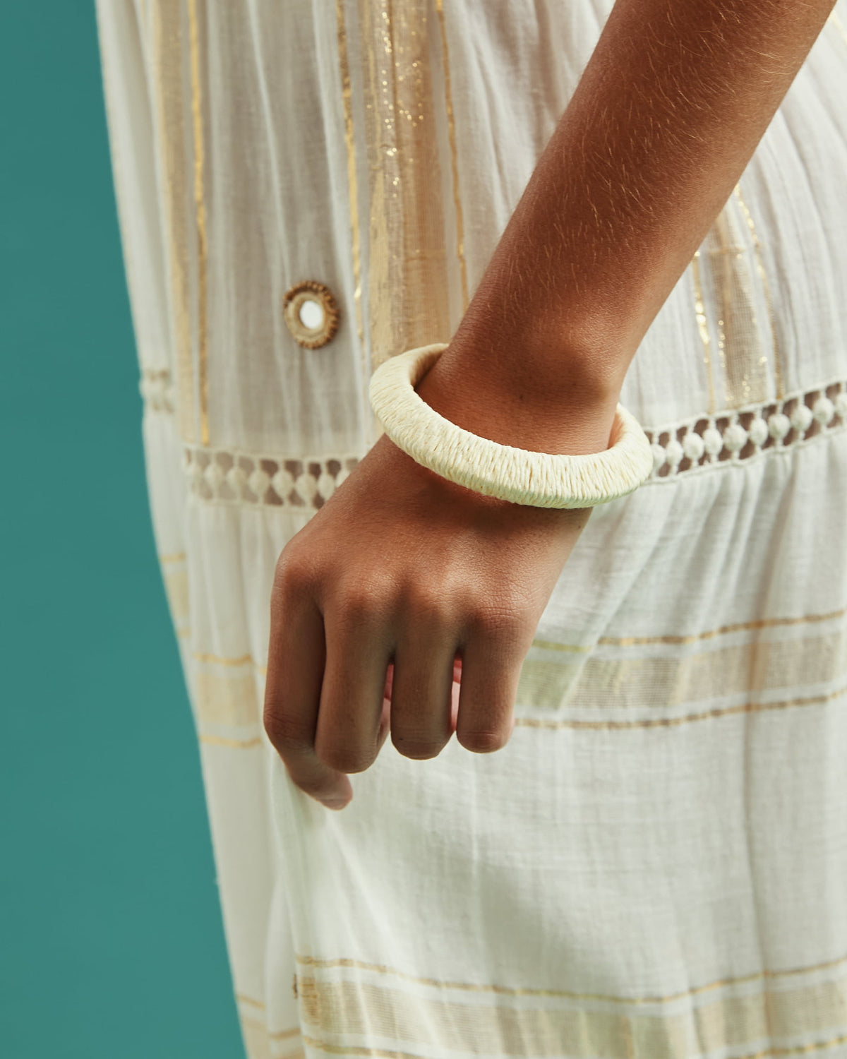 Set Of 2 Raffia Bangles
