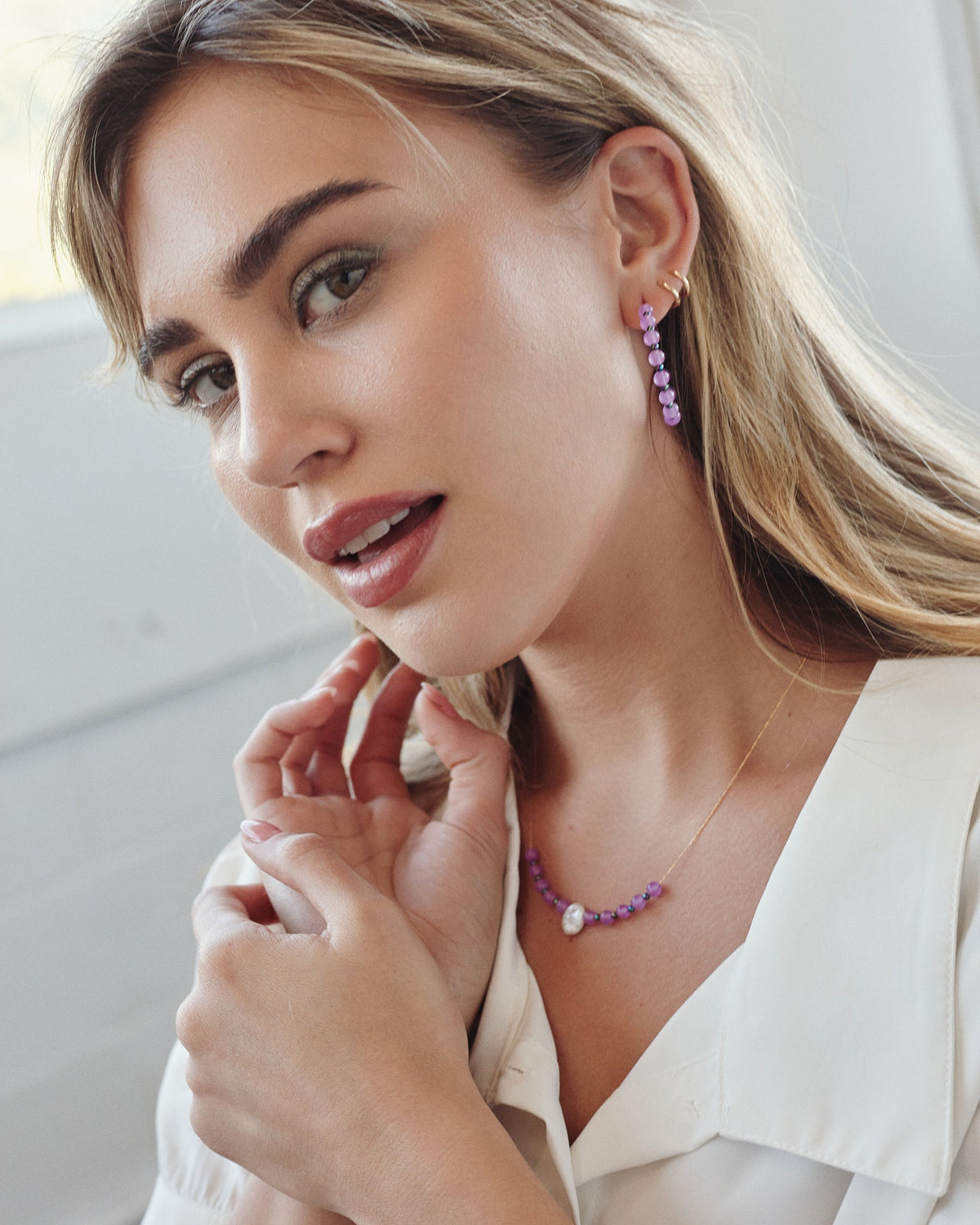 16K Plated Violeta Earrings