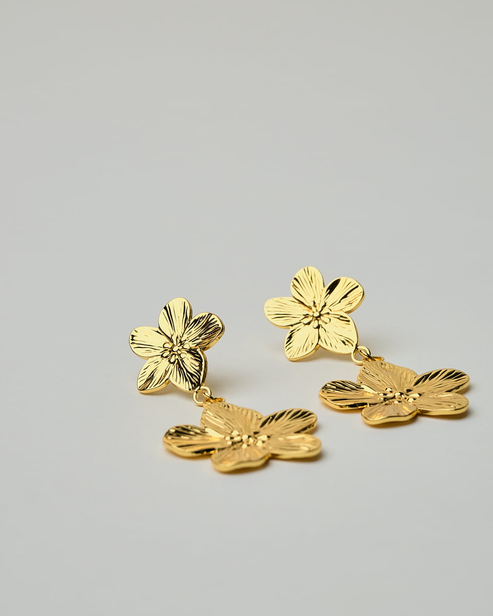 16K Plated Fiori Earrings