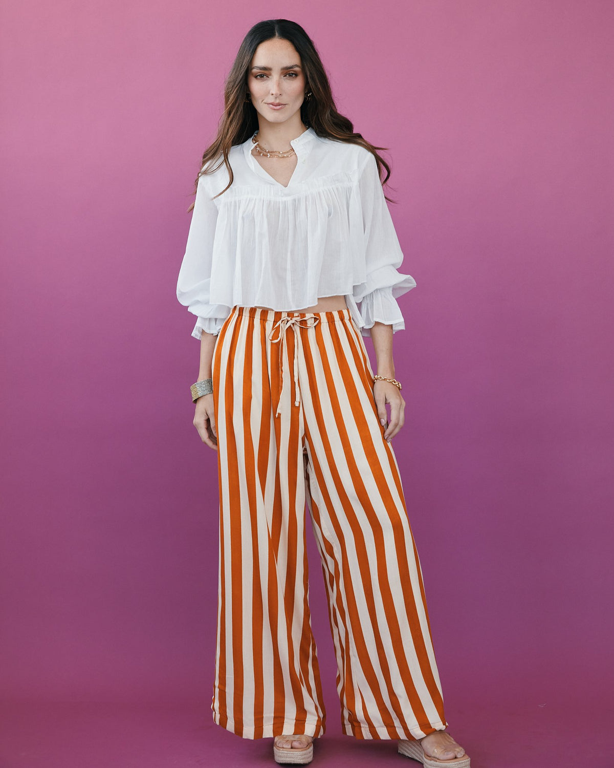 Atan Ruffle Crop
