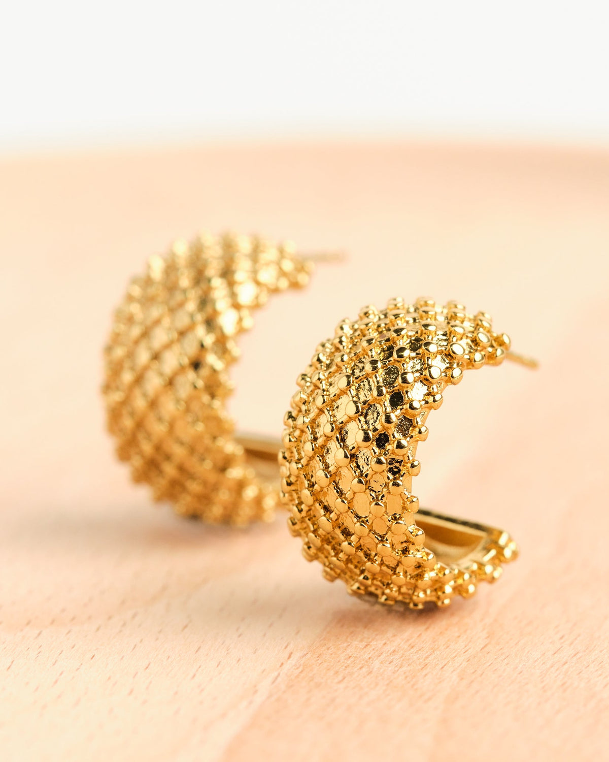 18K Plated Hedgehog Earrings