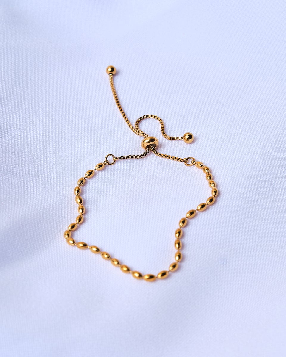 18K Plated Beans Bracelet