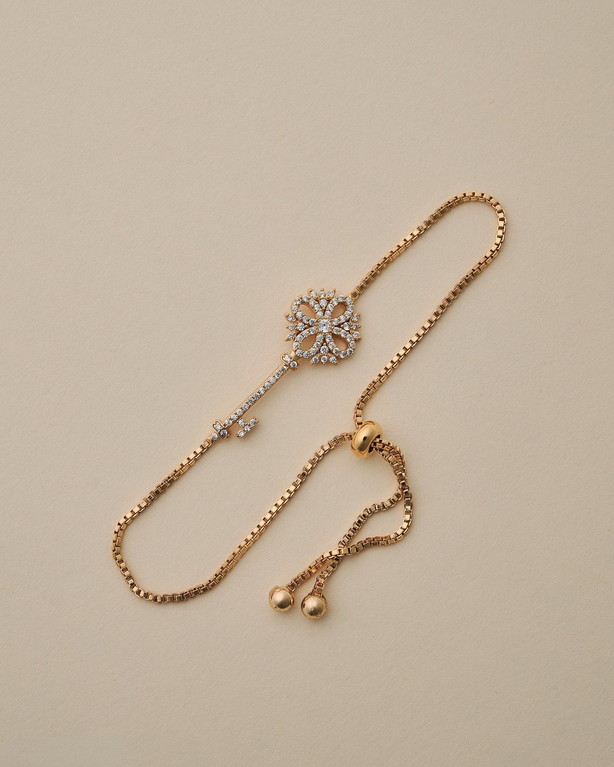 16K Plated Key Bracelet