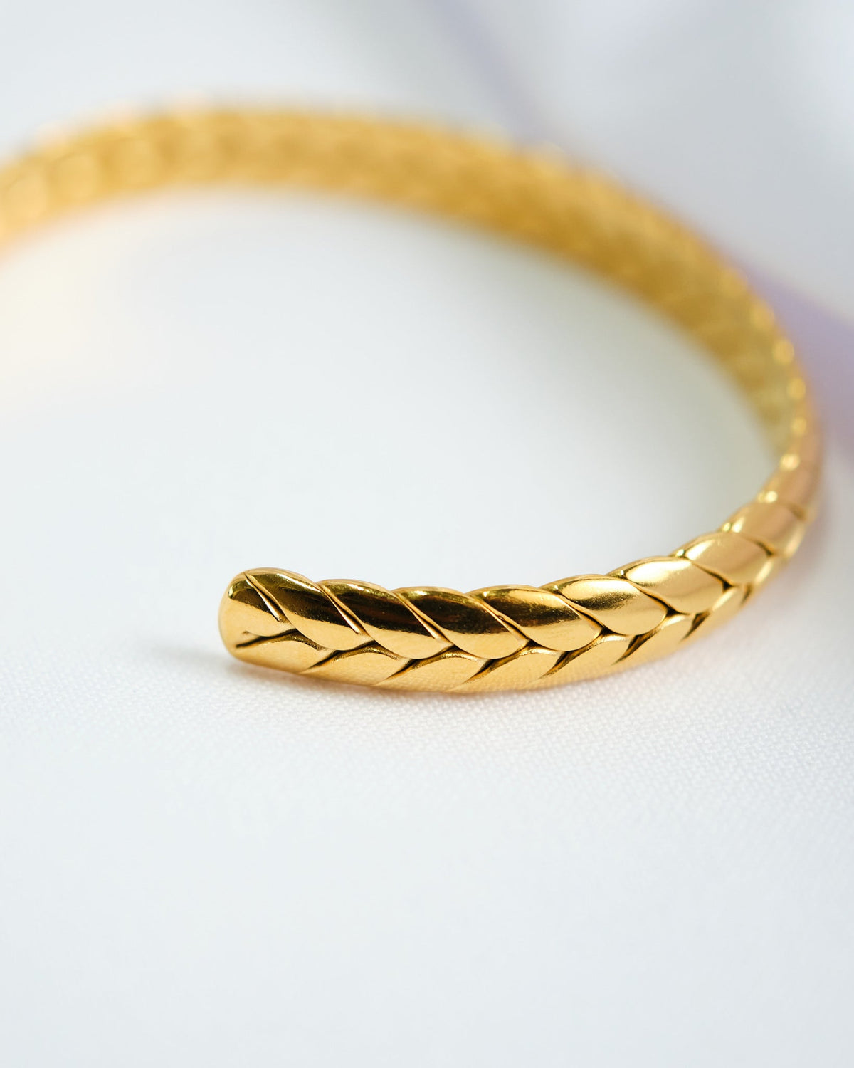 18K Plated Braid Cuff