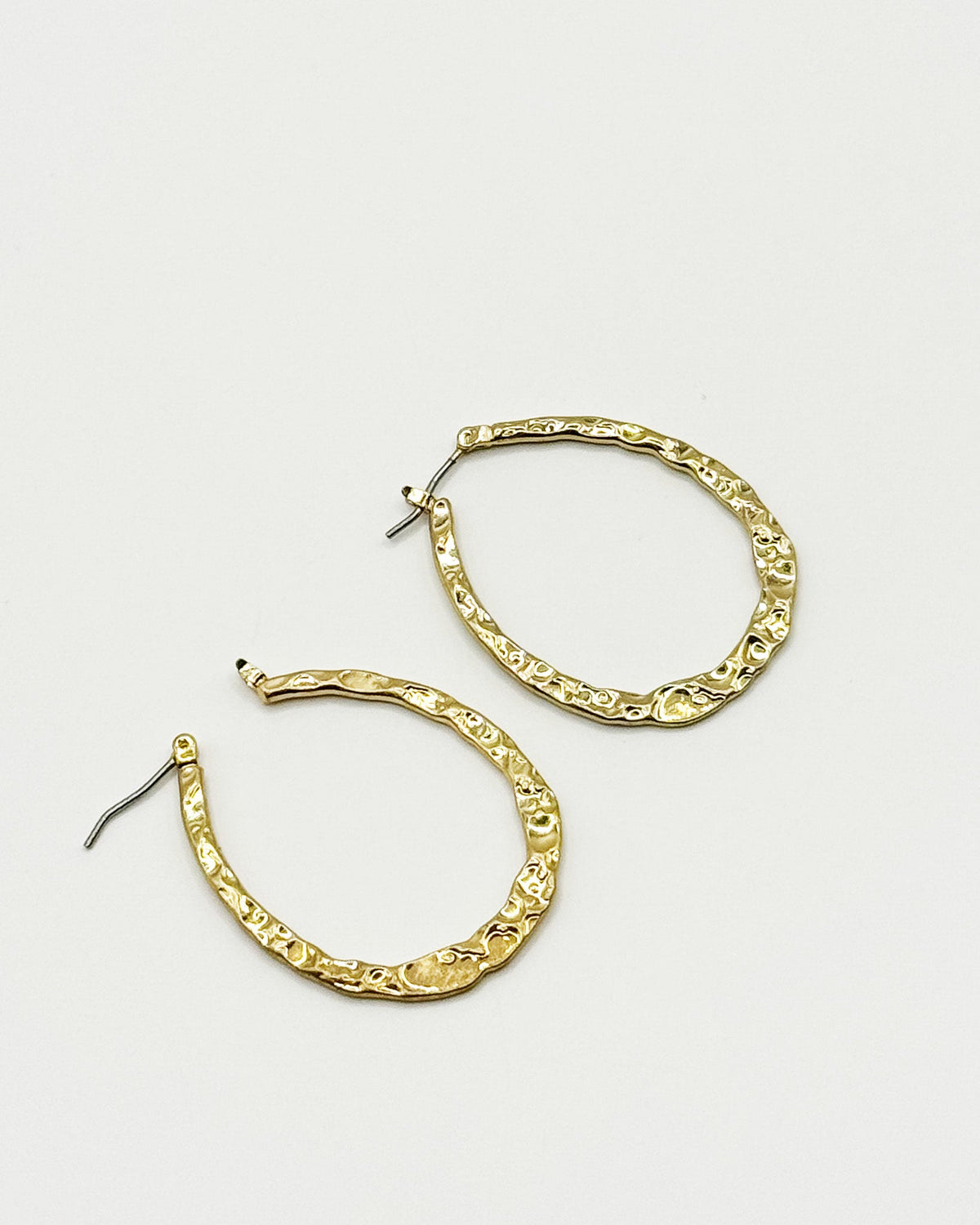 Hammered Drop Hoops