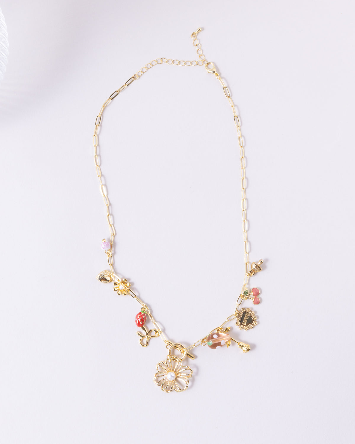 16K Plated Lovely Charm Necklace