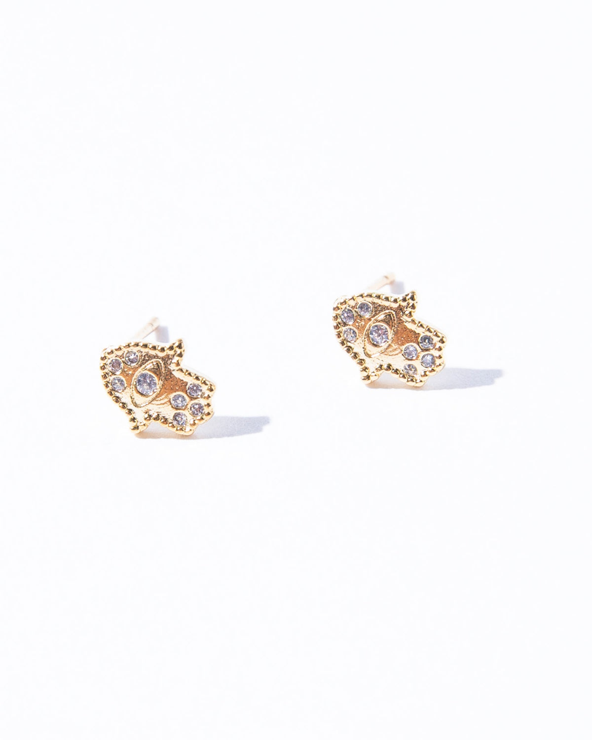 16K Plated Hand Post Earrings