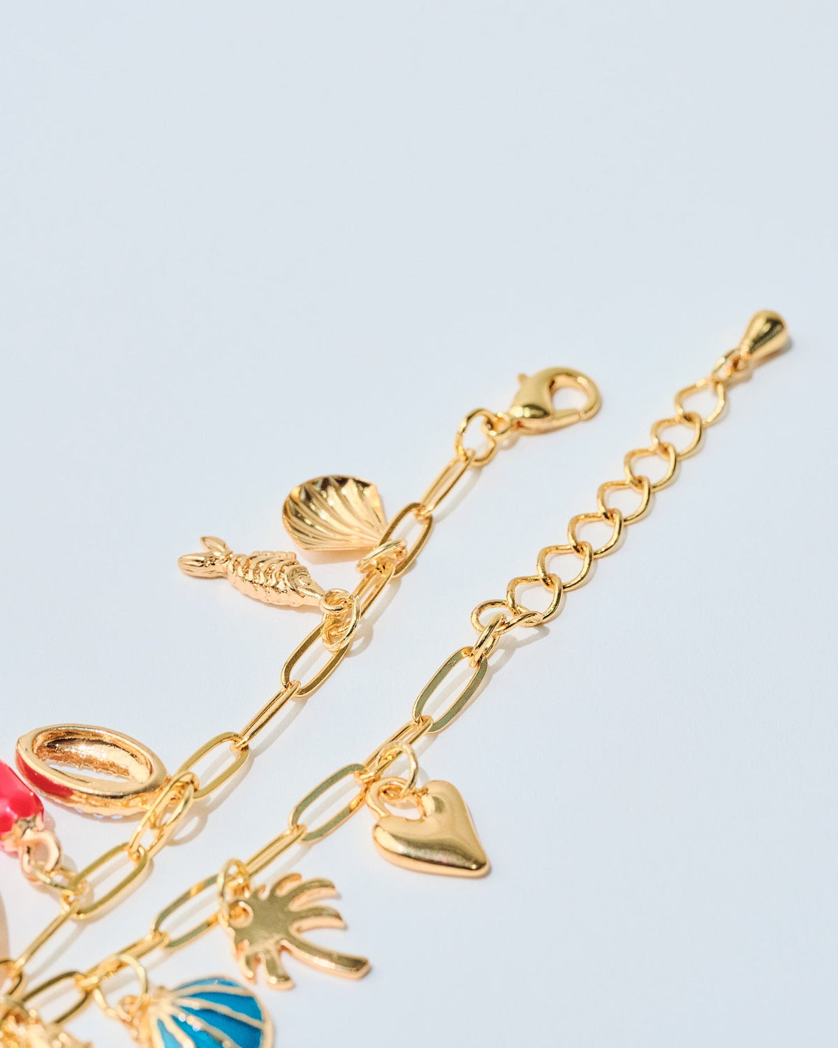 16K Plated Seaside Charms Bracelet