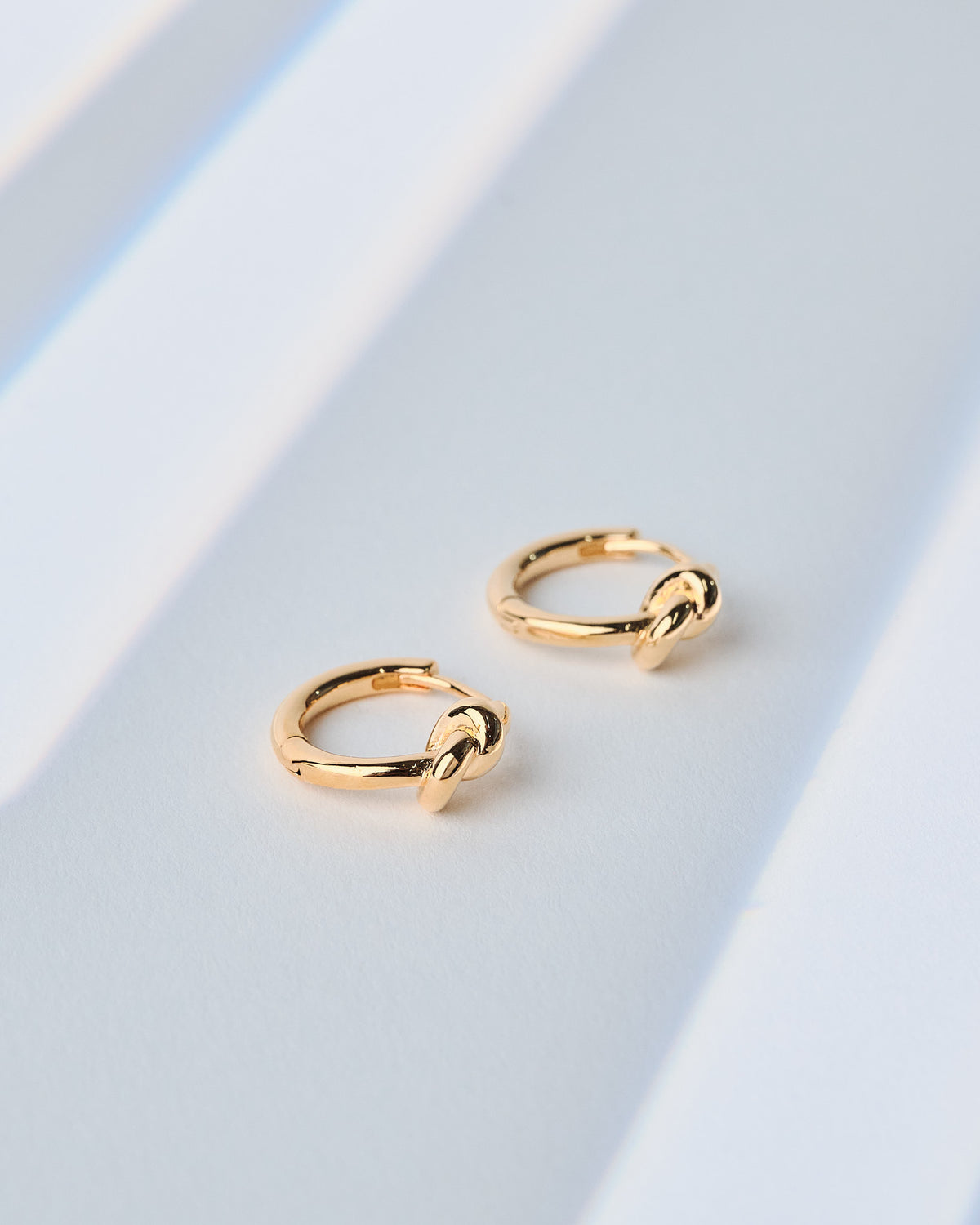 18K Plated Knot Hoops