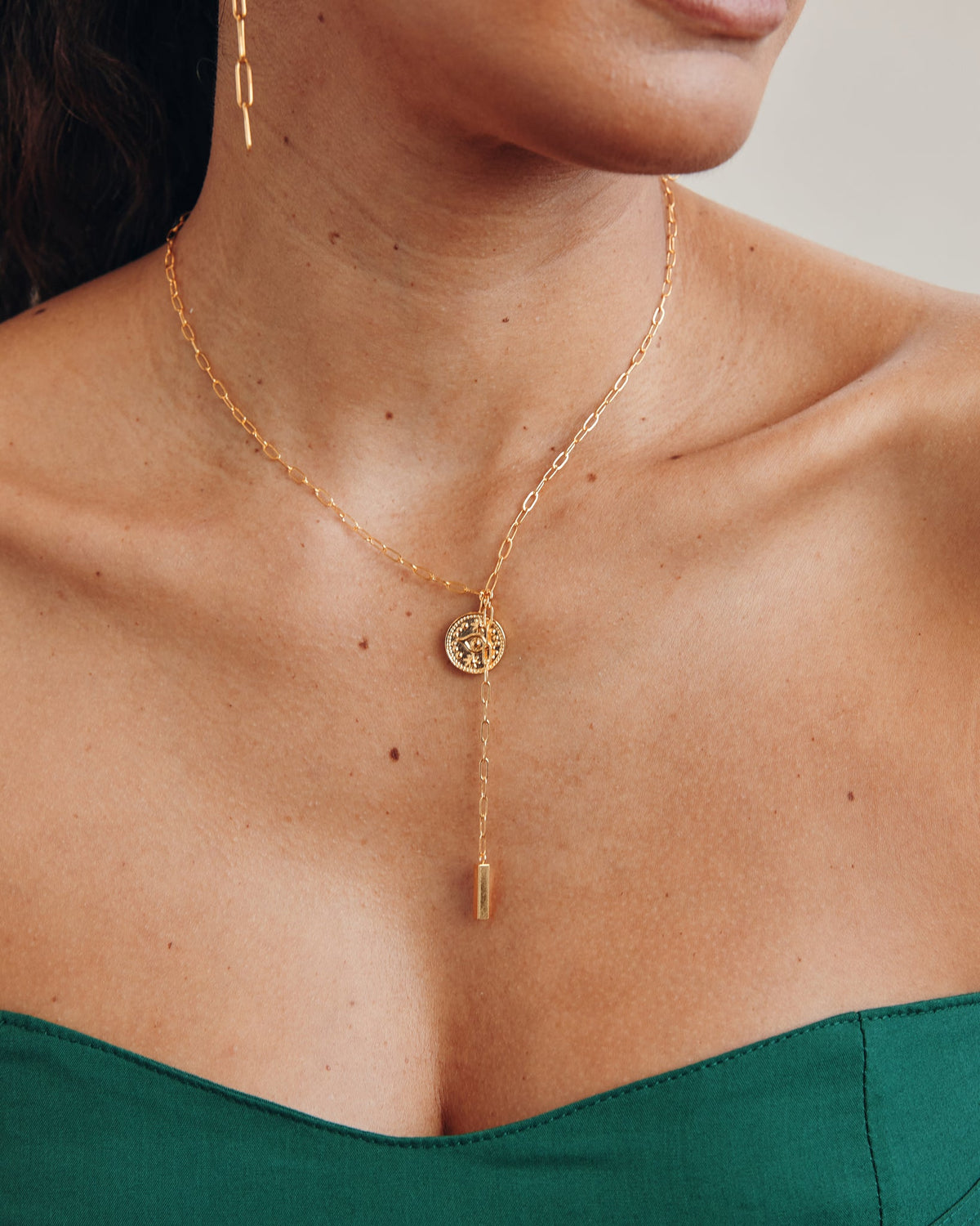 16K Plated Right On Time Necklace