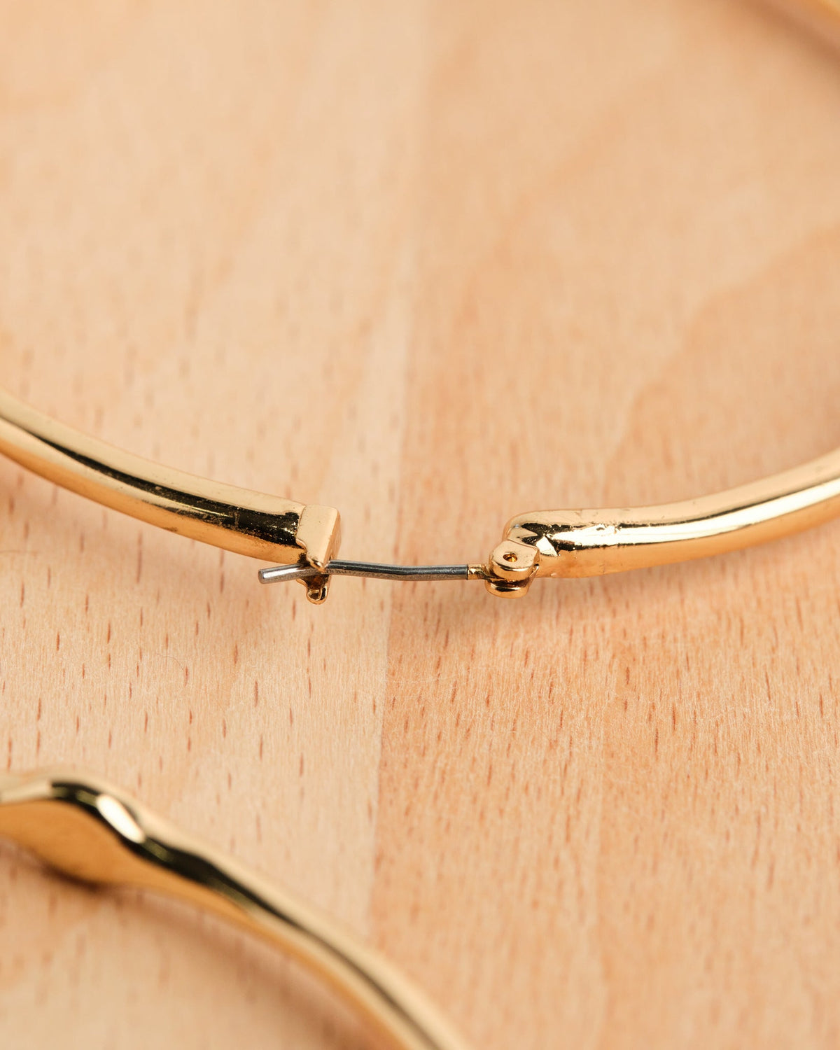 16K Plated Cast Hoop Earrings