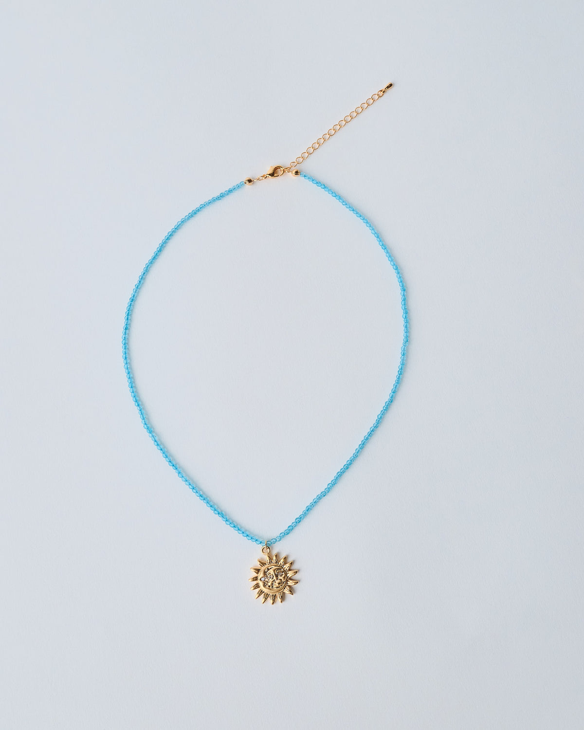 18K Plated Blu Sun Necklace
