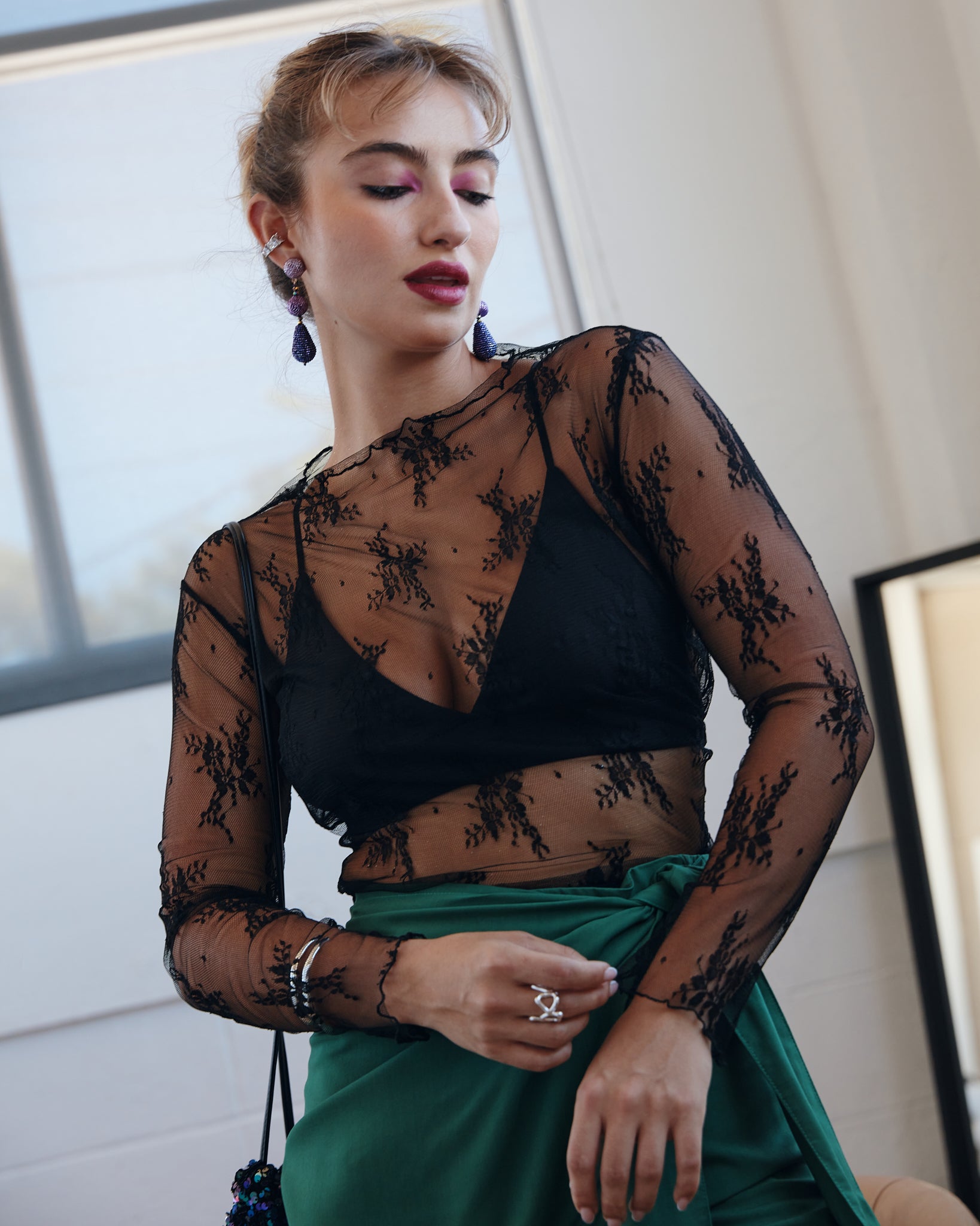 Lace Sheer Top