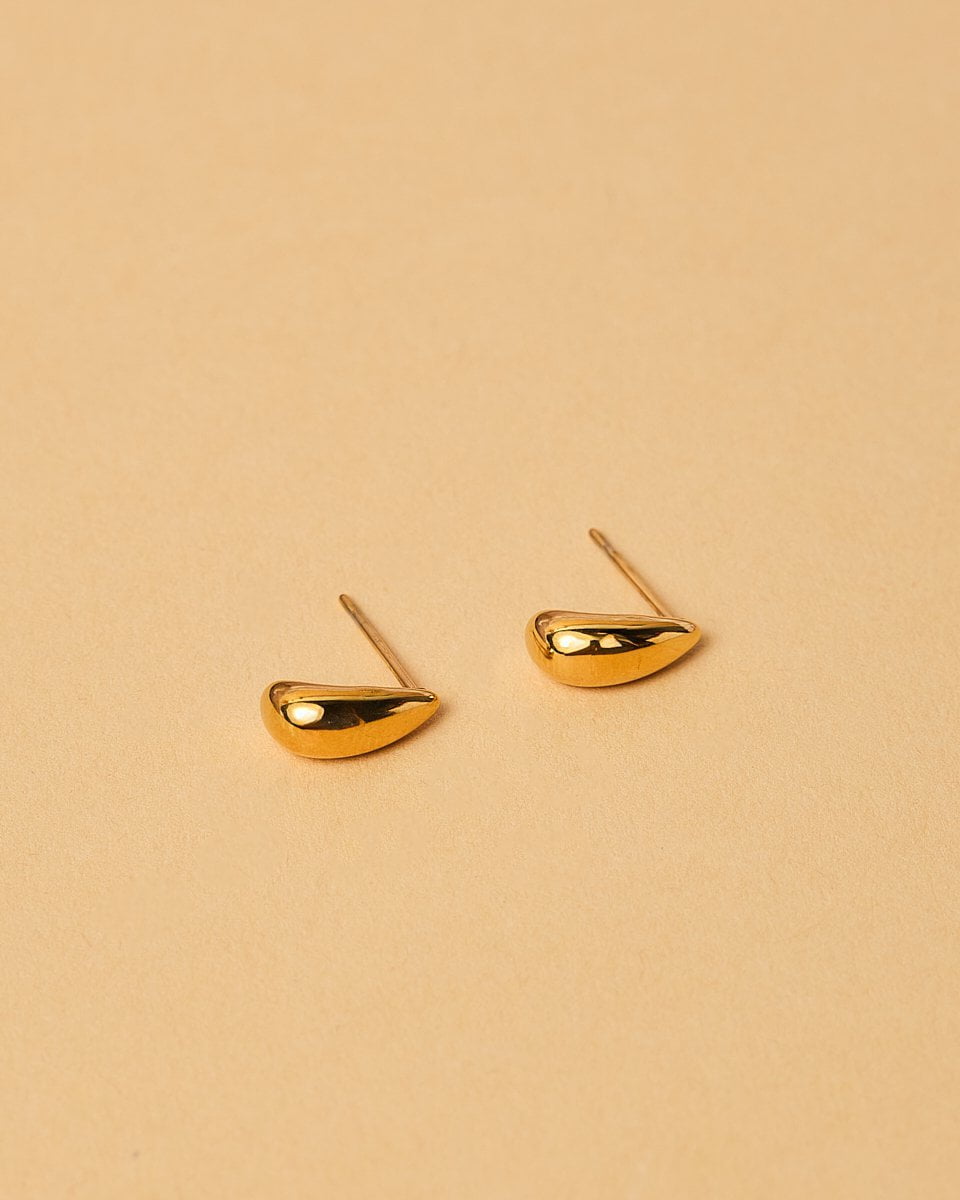 18K Plated Drip Post Earrings