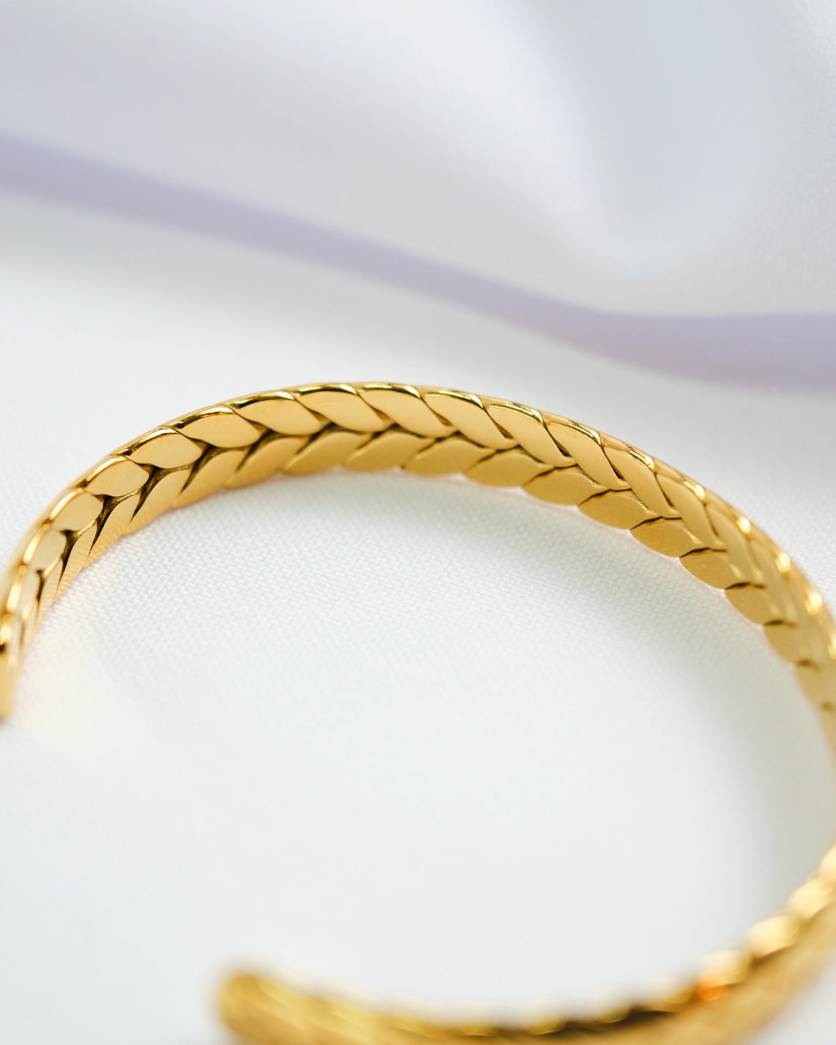 18K Plated Braid Cuff