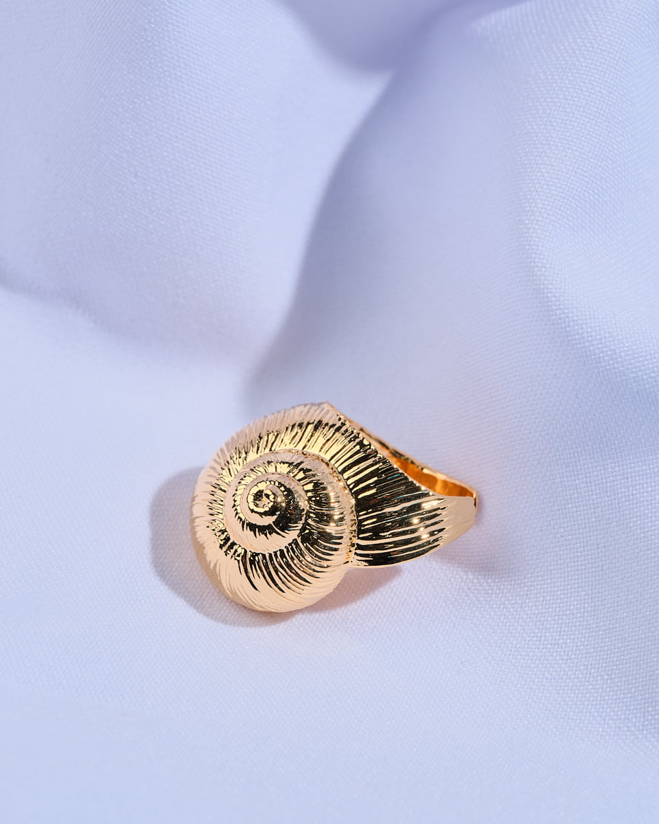 18K Plated Caracol Ring