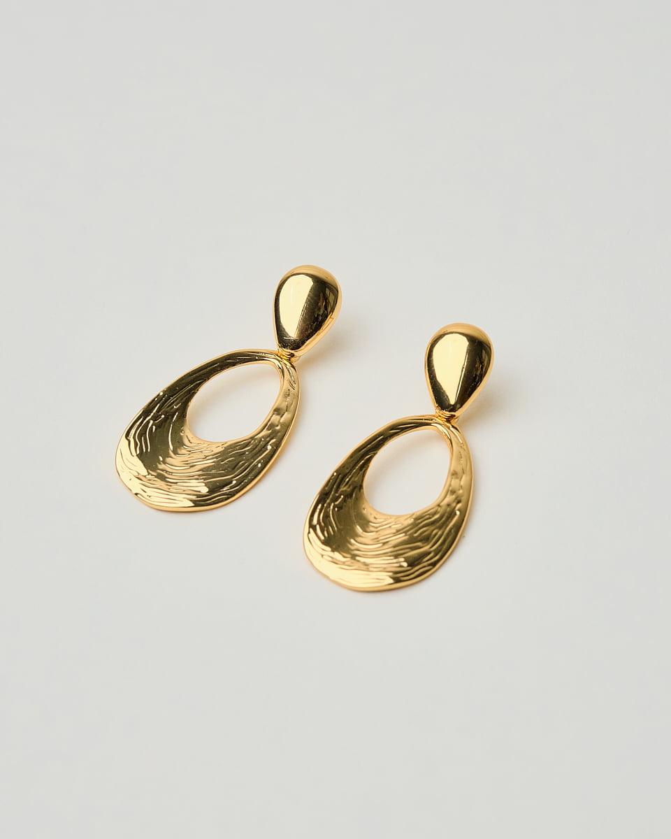 18K Plated Fier Earrings