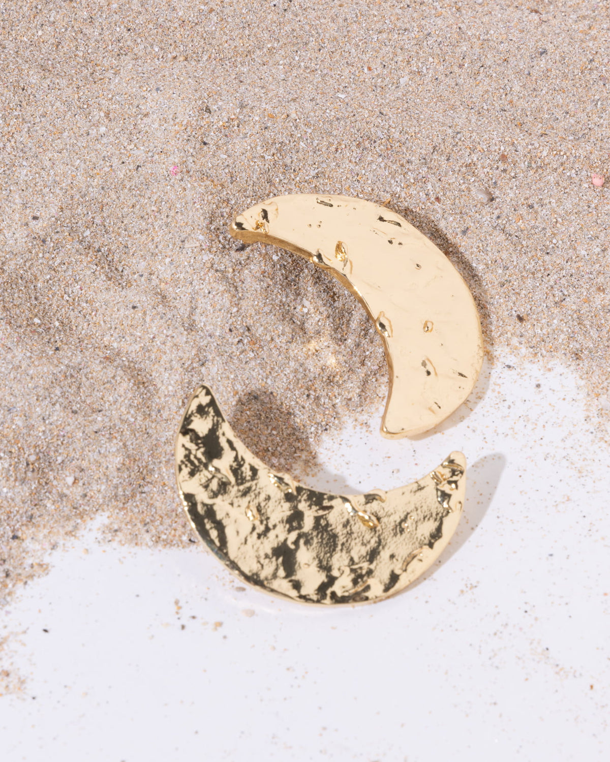 16K Plated Foil Luna Earrings