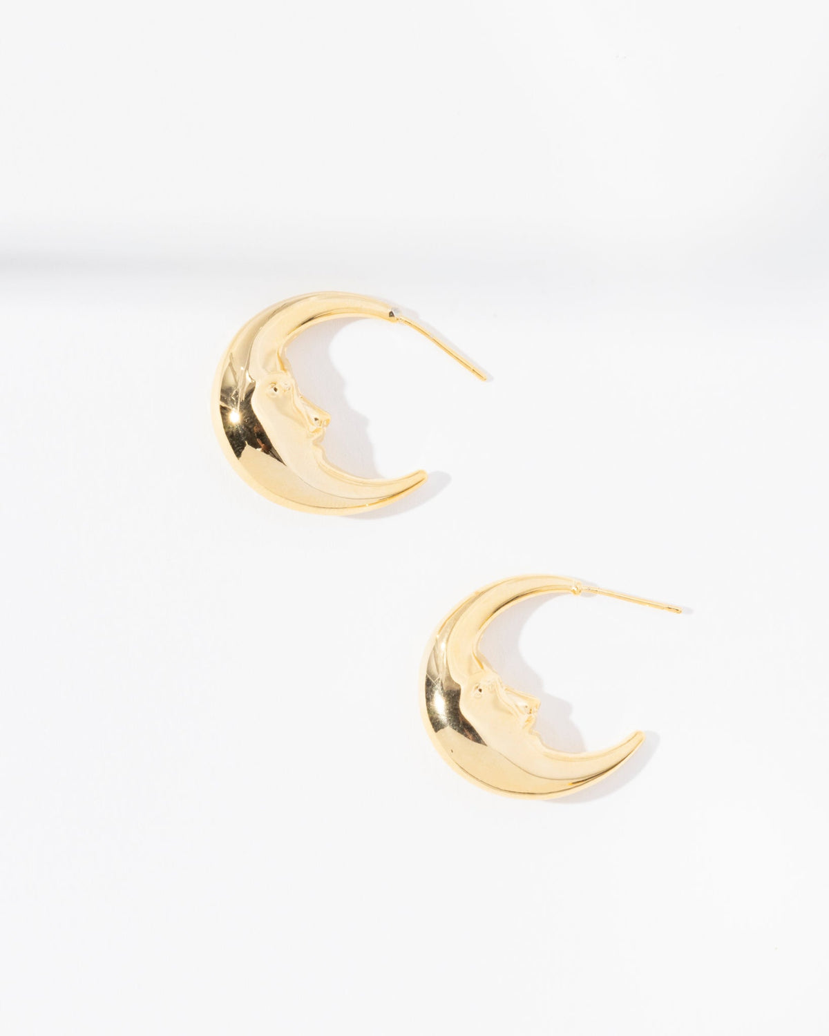 18K Plated Moon Earrings