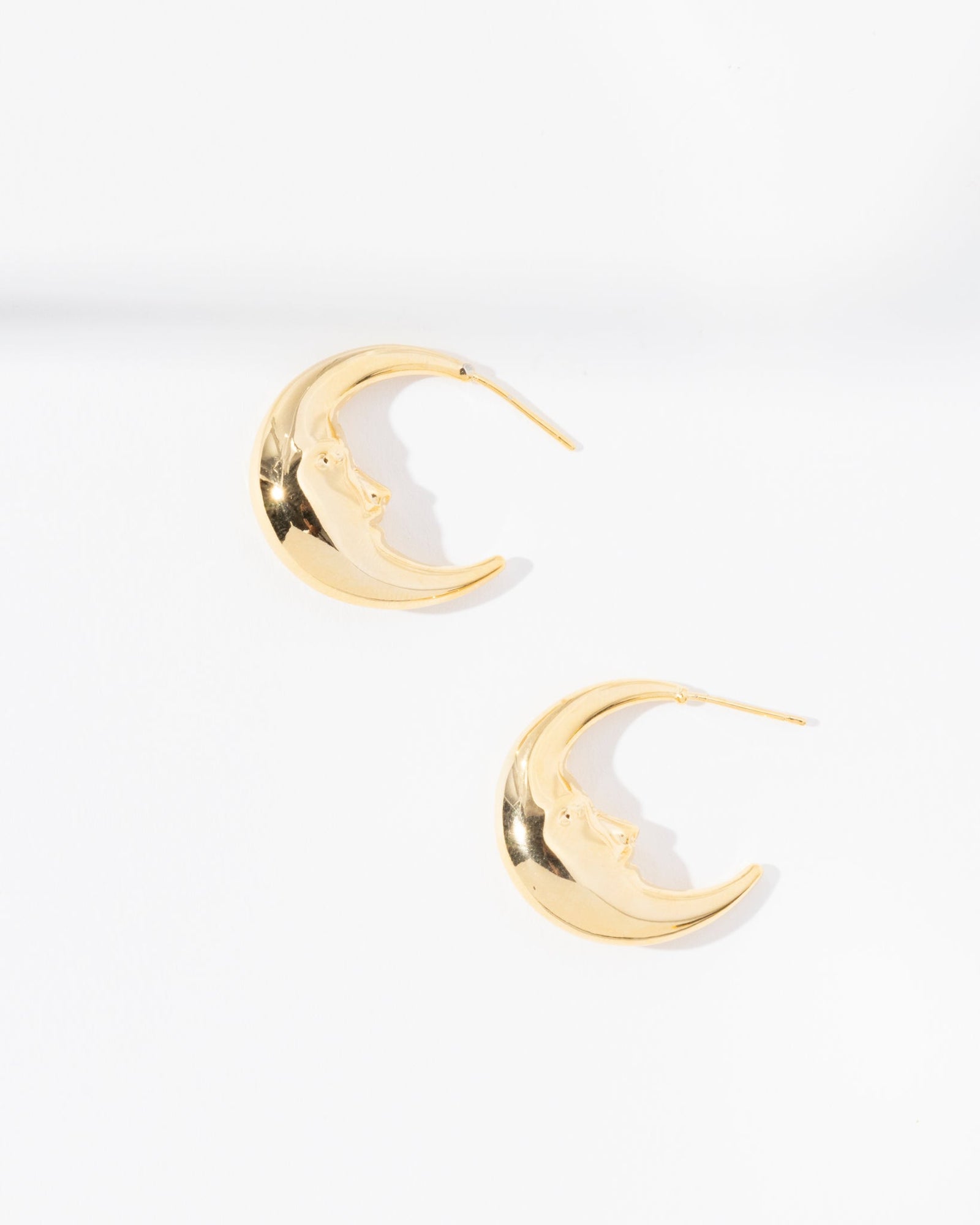 18K Plated Moon Earrings